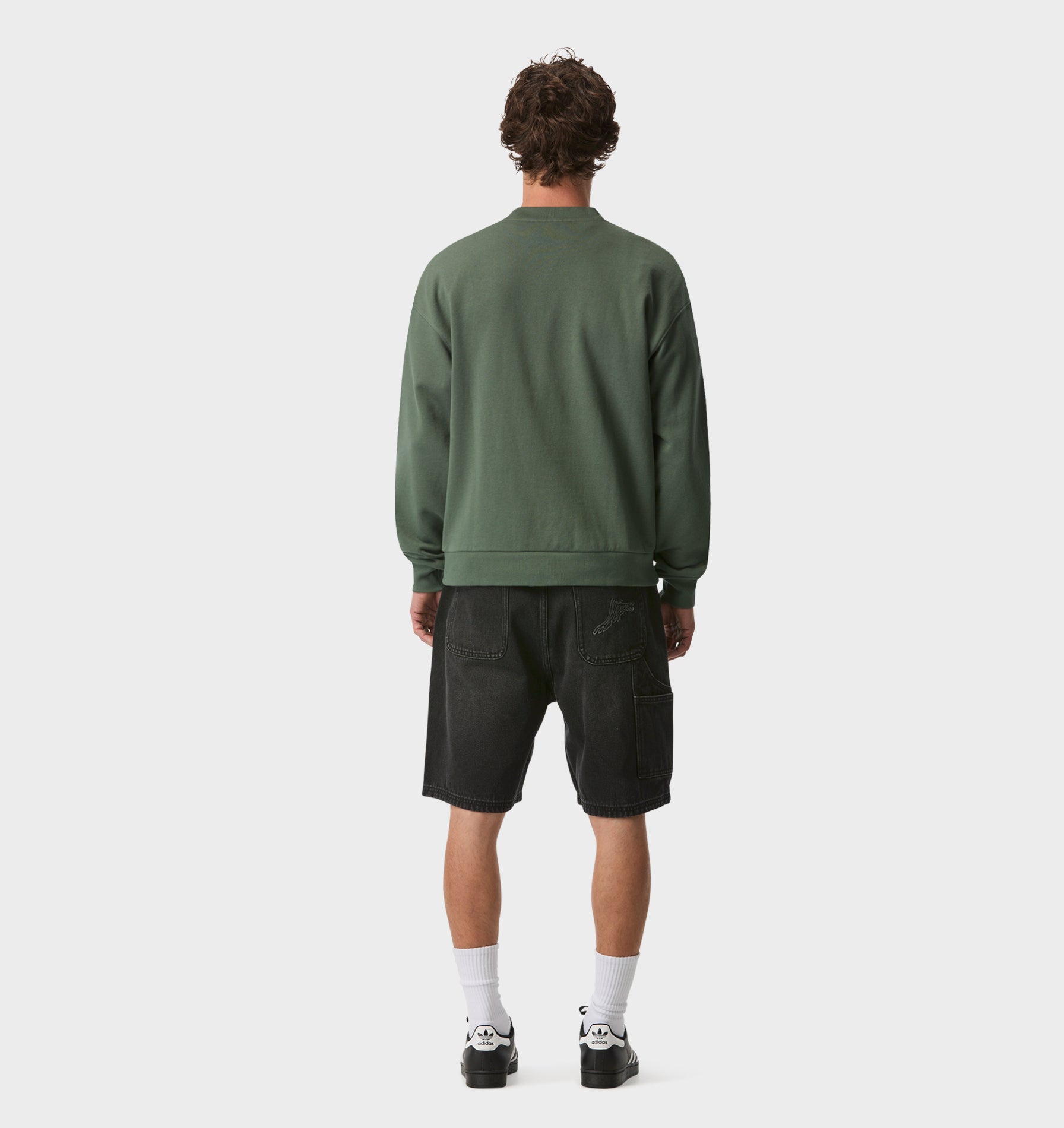 Oversized Crew - Smokey Green