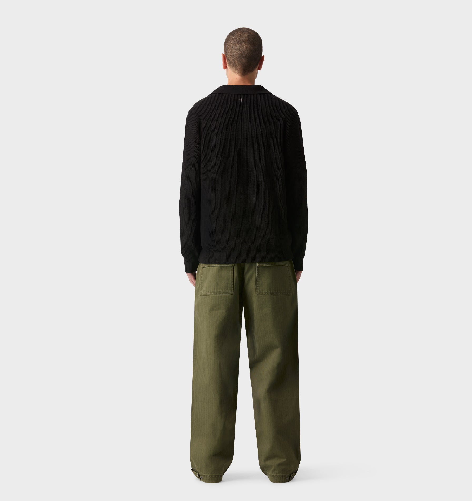 Knit LS Polo - Black | I Love Ugly US