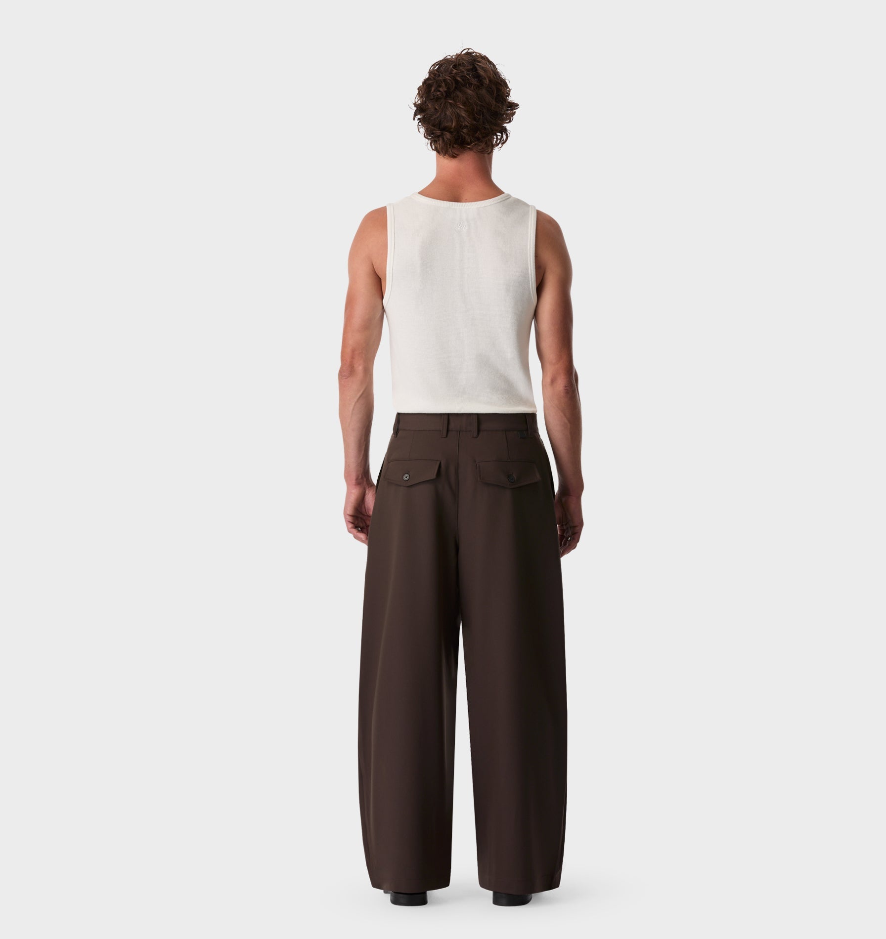 Vermont Pleat Pant - Brown | I Love Ugly US