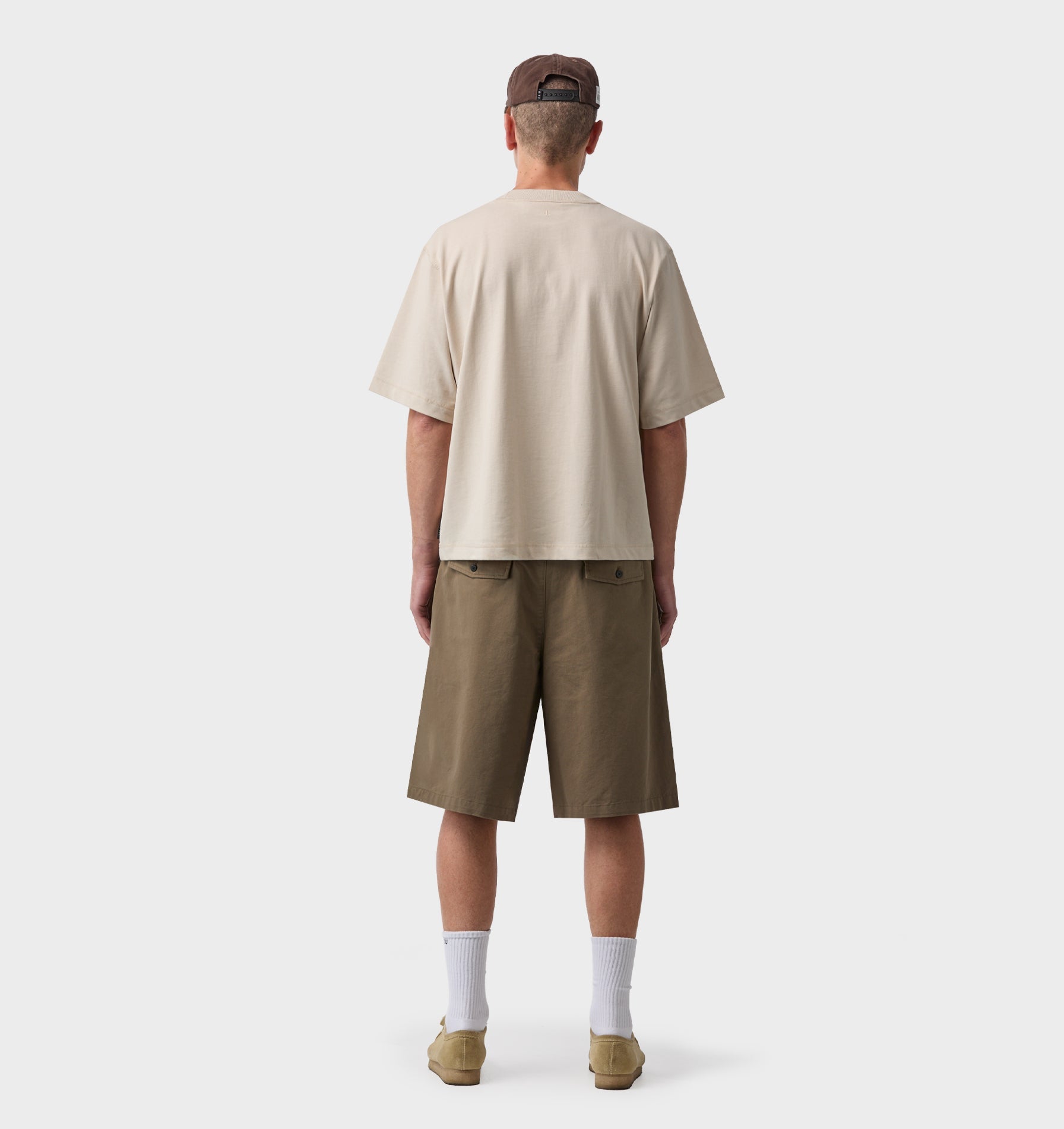 Wide Pleat Short - Mushroom