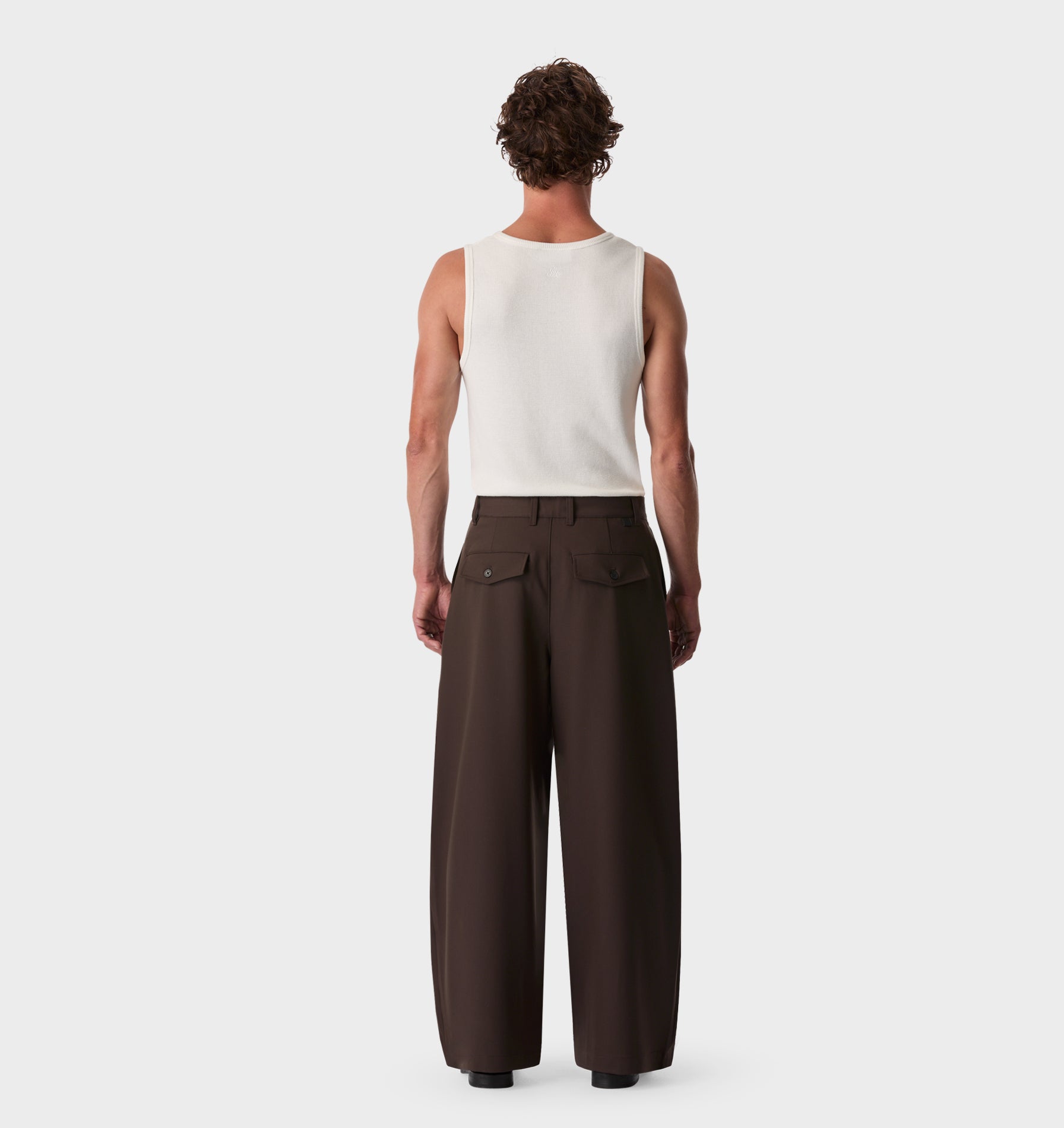 Vermont Pleat Pant - Brown | I Love Ugly US