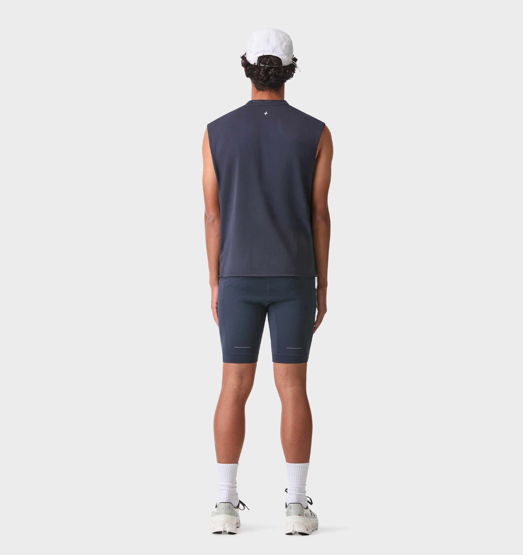 Track Club Crop Tank - Washed Navy