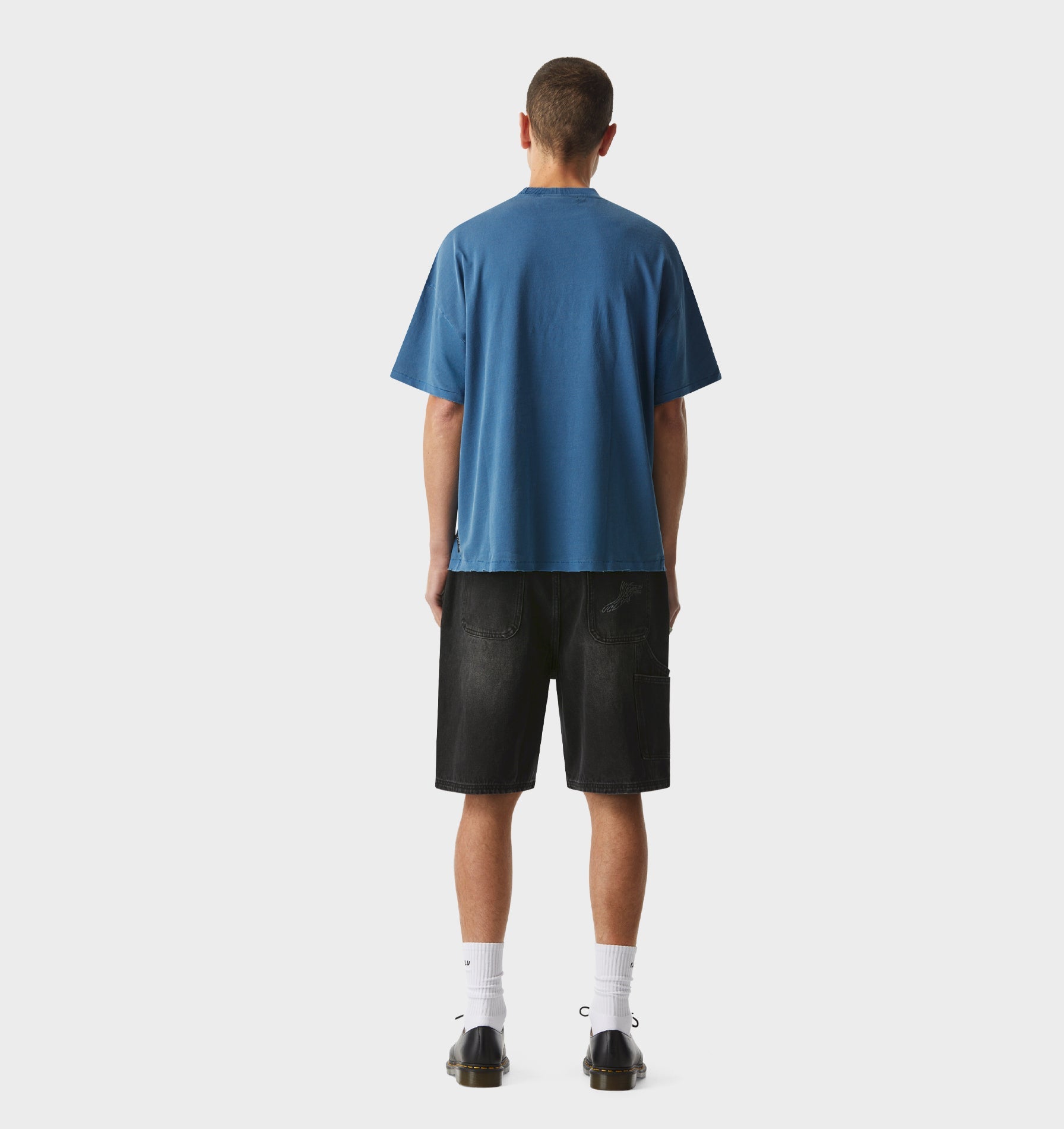 77 Lewi Tee - Washed Cobalt