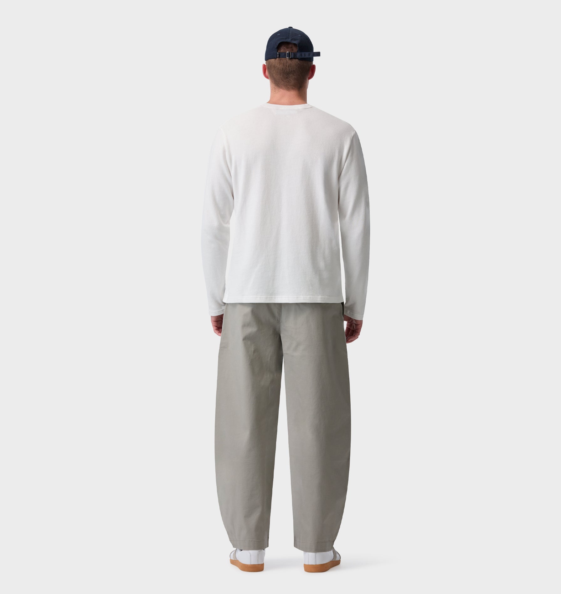 Barrel Leg Pant - Light Grey