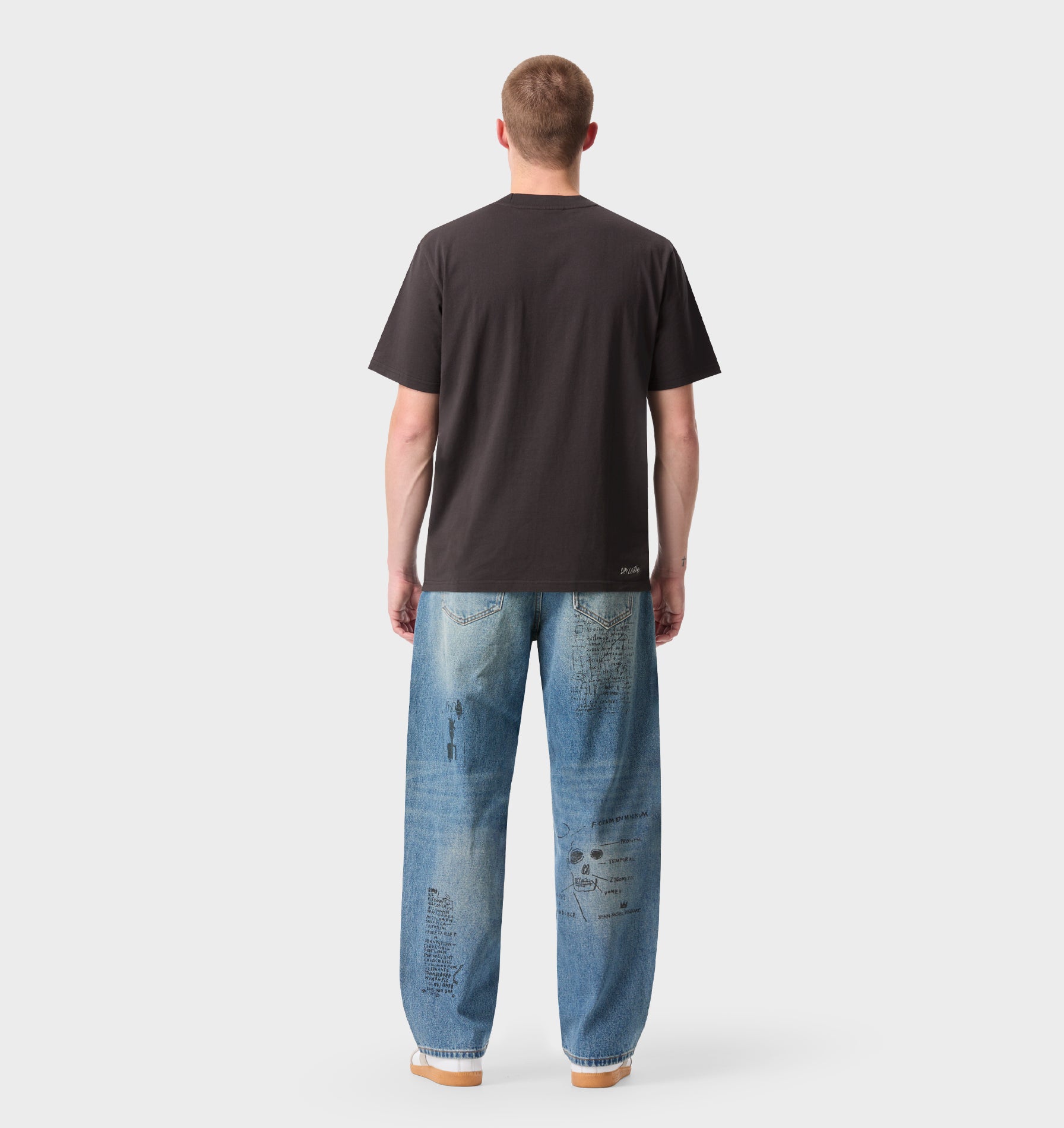 Basquiat Crown Uniform Tee - Charcoal