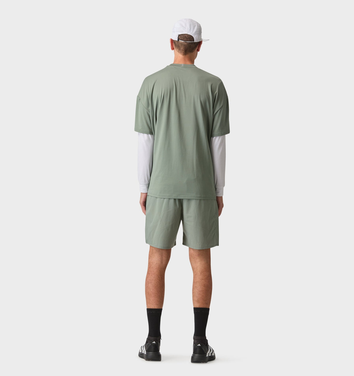 Active Box Tee - Fog Green
