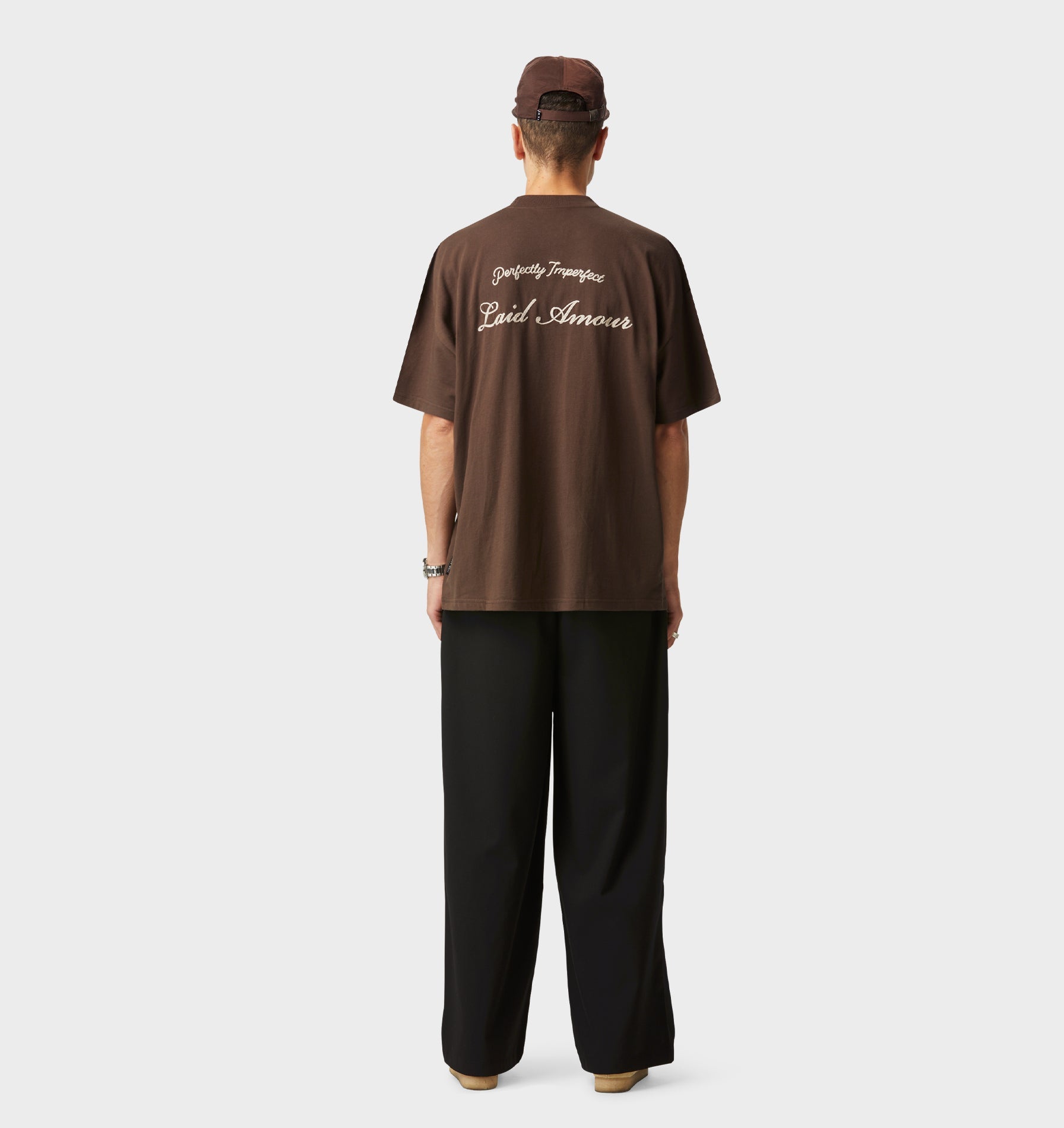 Chainstitch Box Tee 2.0 - Espresso/Taupe
