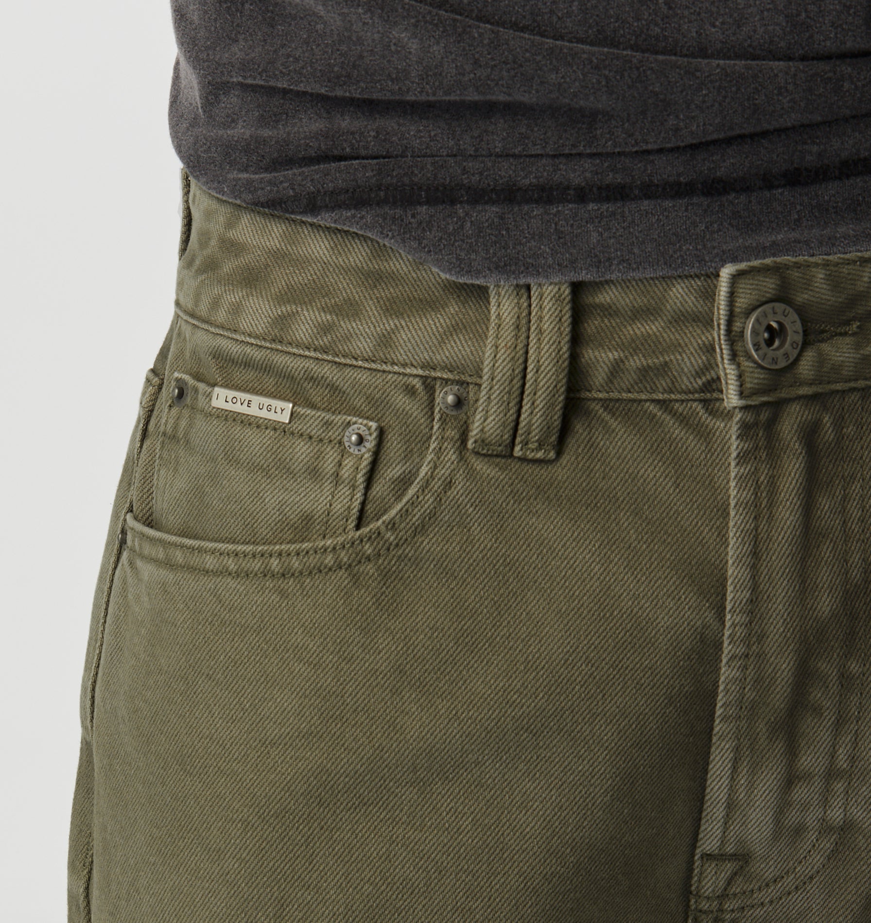 Cropped 90s Denim - Moss