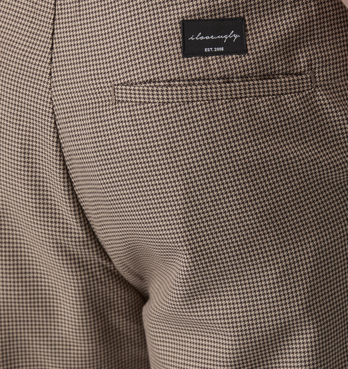 Kobe Pant - Grey Houndstooth