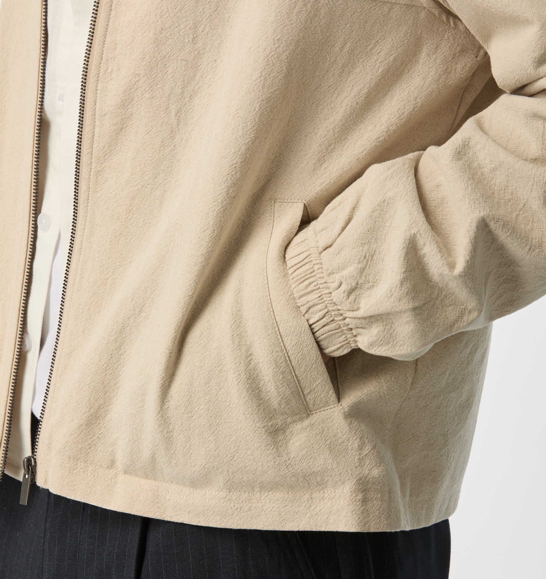 Linen Poker Jacket - Bone