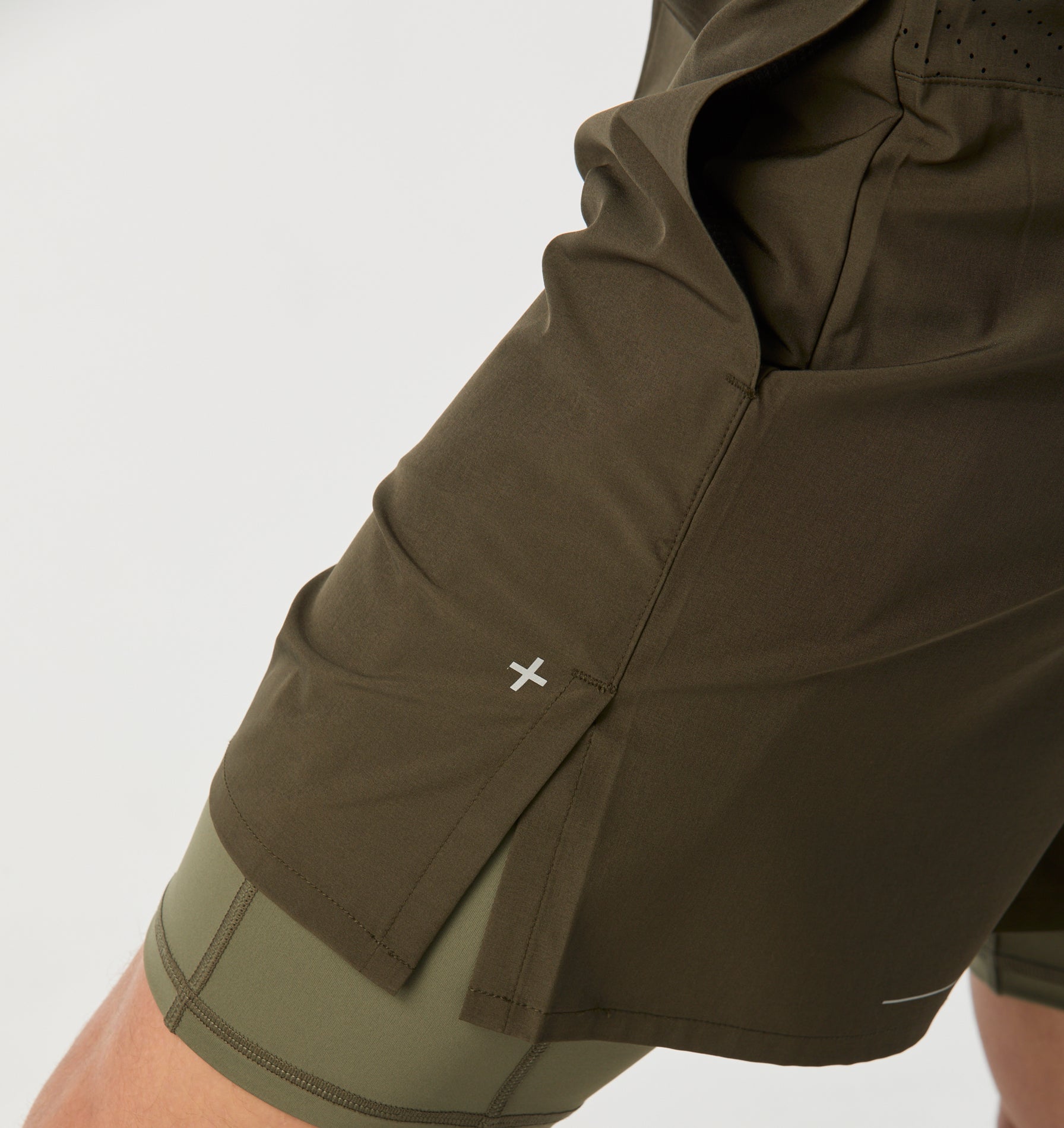 Active 5 Inch 2 In 1 Shorts - Khaki