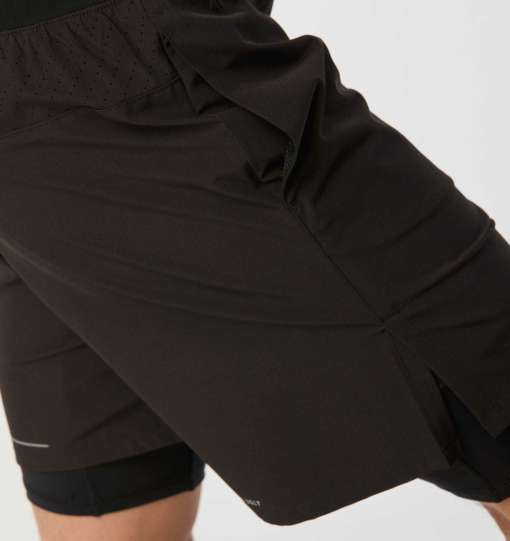 Active 5 Inch 2 In 1 Shorts - Black