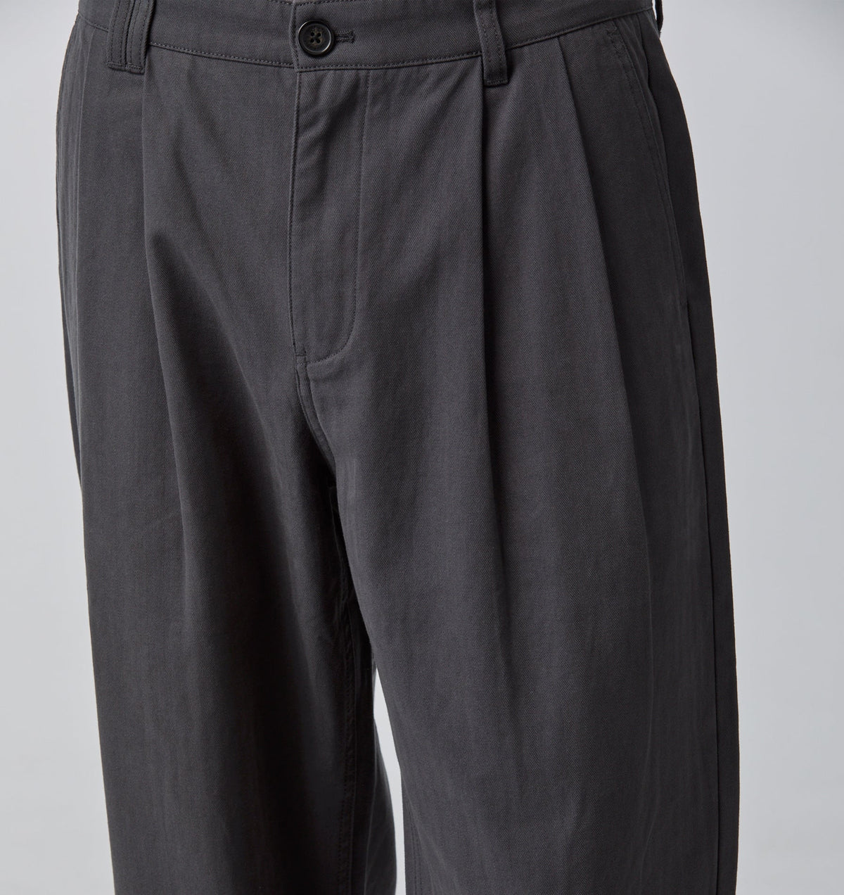 Twin Pleat Pant - Charcoal