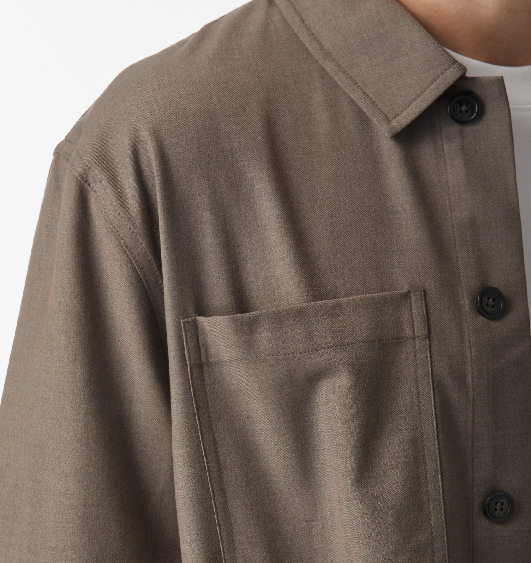 Tailored Overshirt - Mushroom