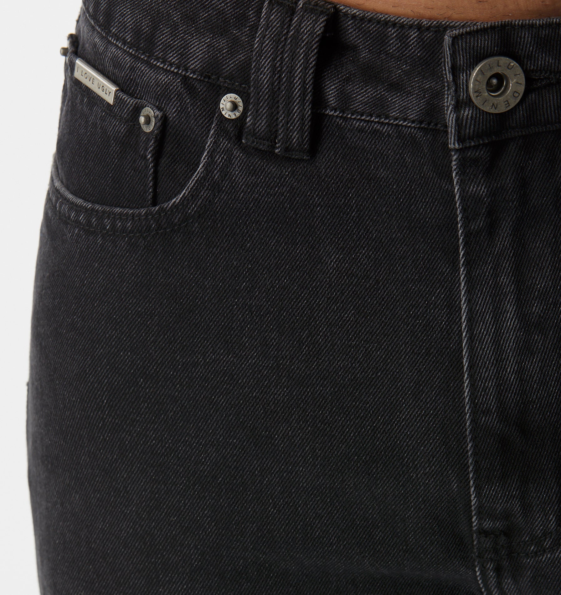 Cropped 90s Denim - Faded Black