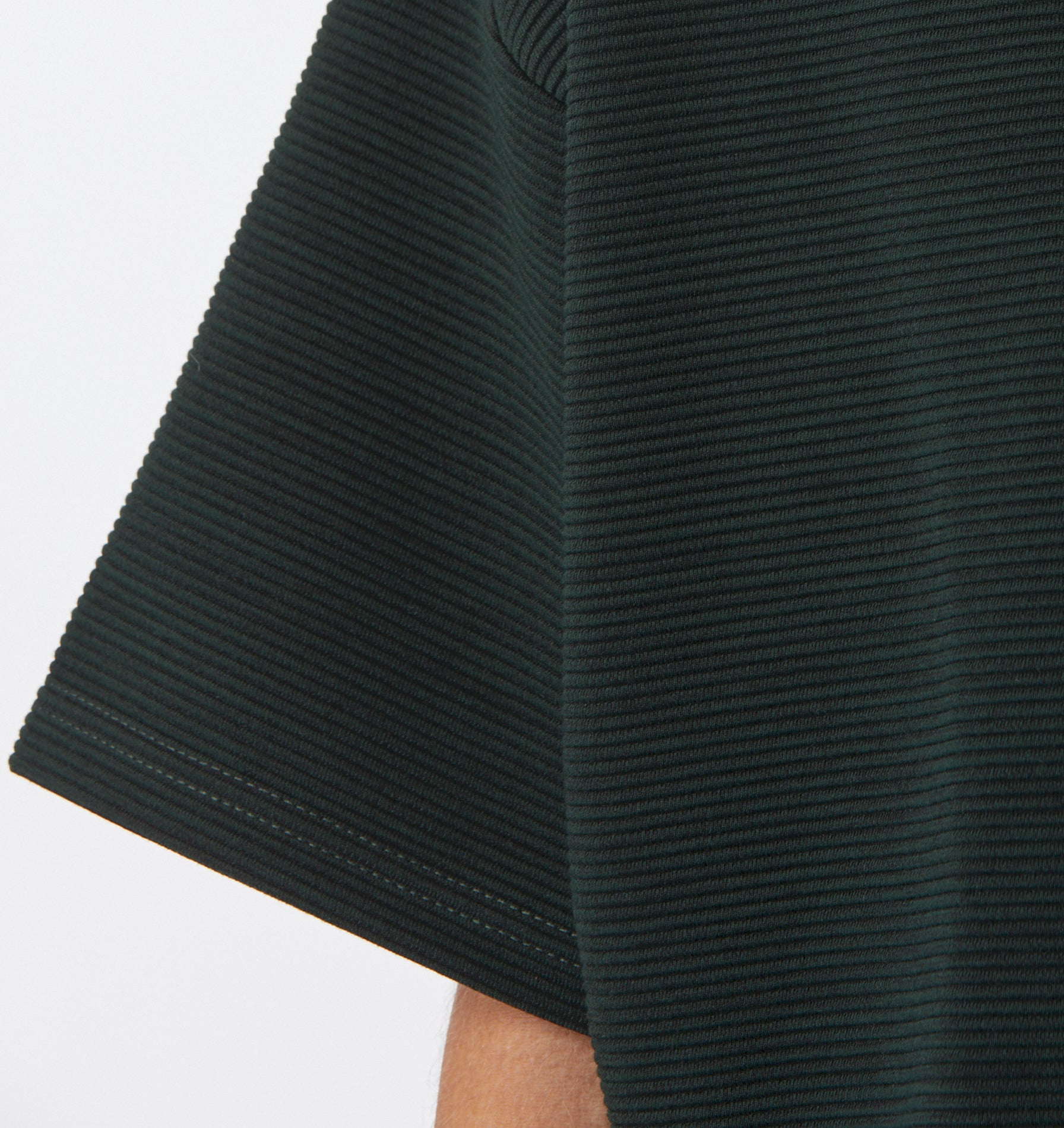 Ribbed Box Tee - Forest