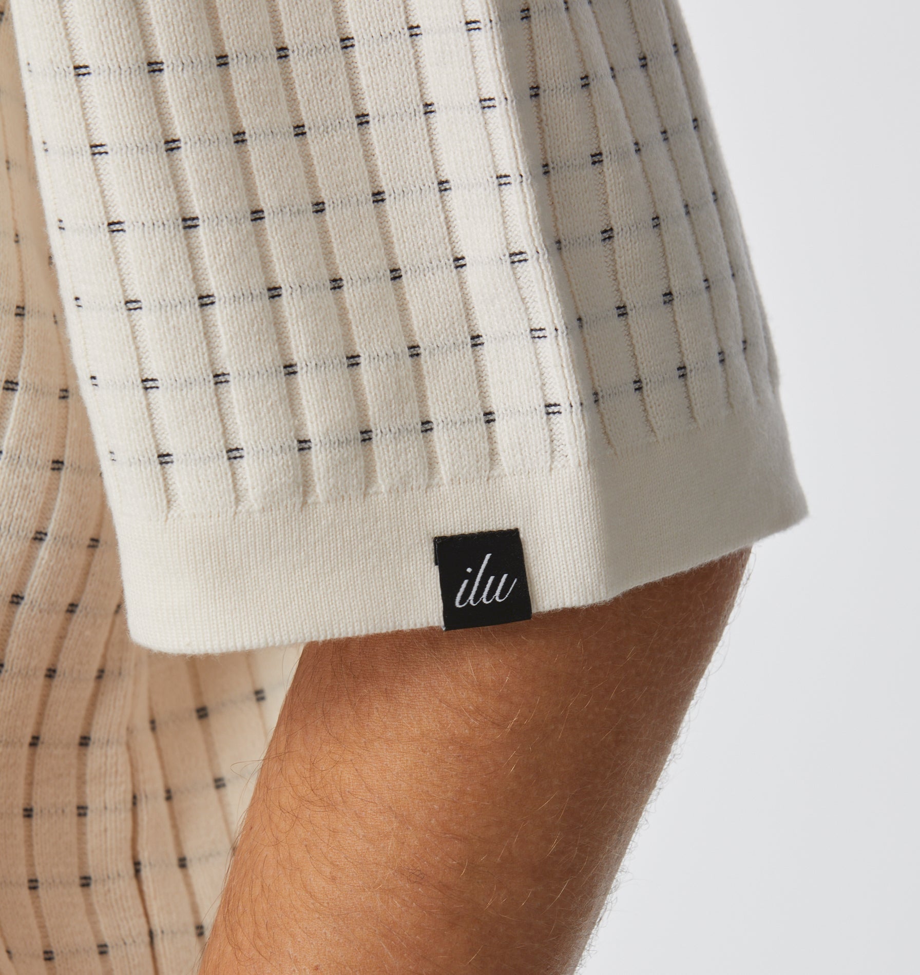 Box Knit Polo - Off White