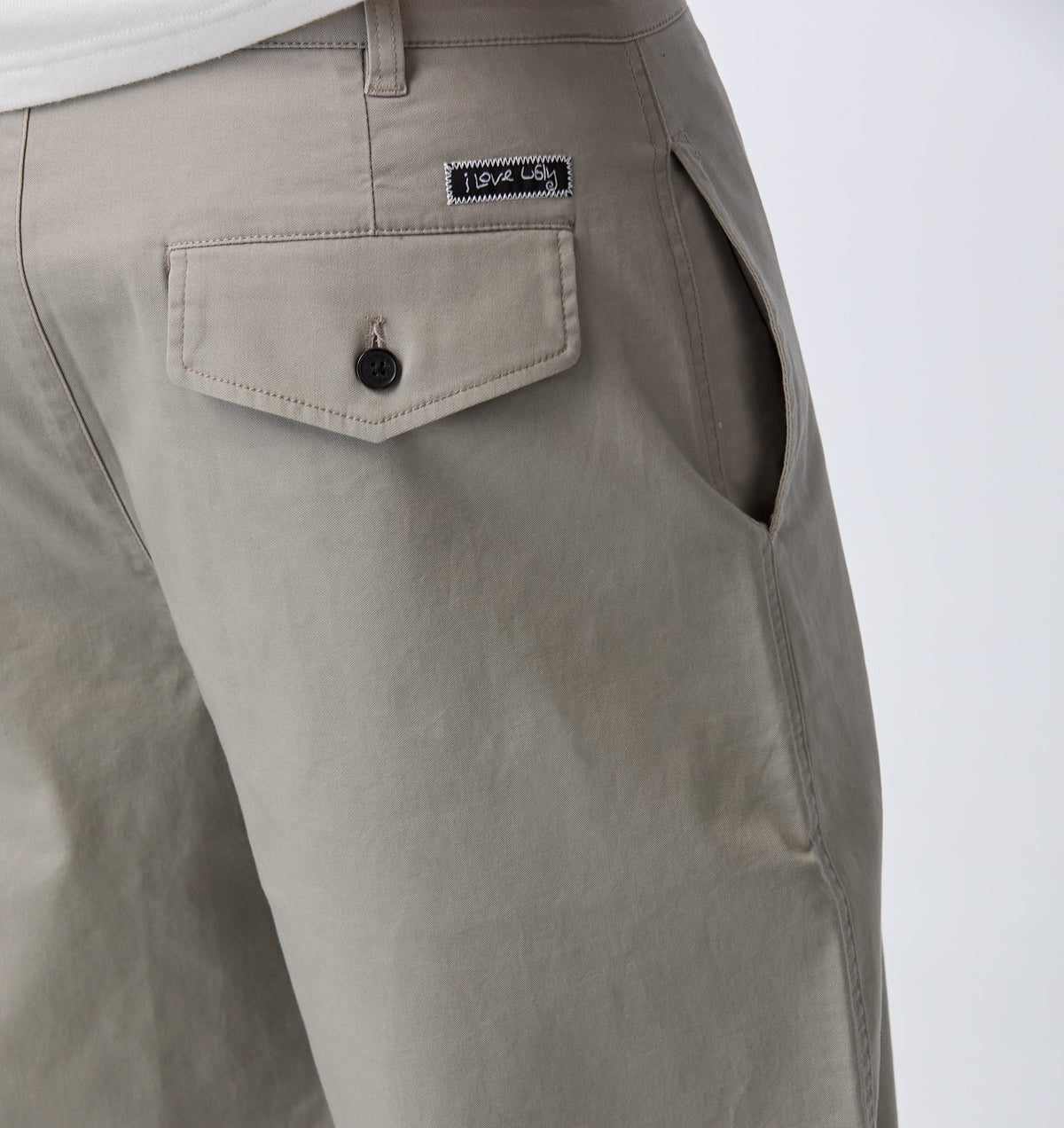 Barrel Leg Pant - Light Grey
