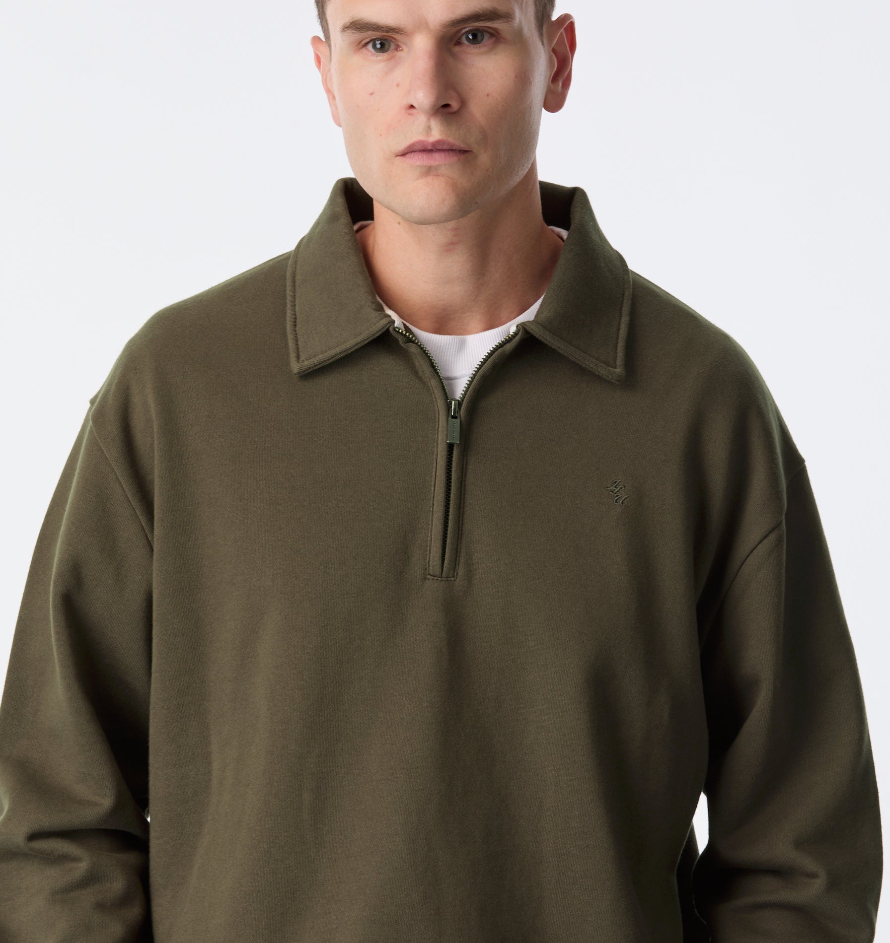 1/2 Zip Pullover - Burnt Olive