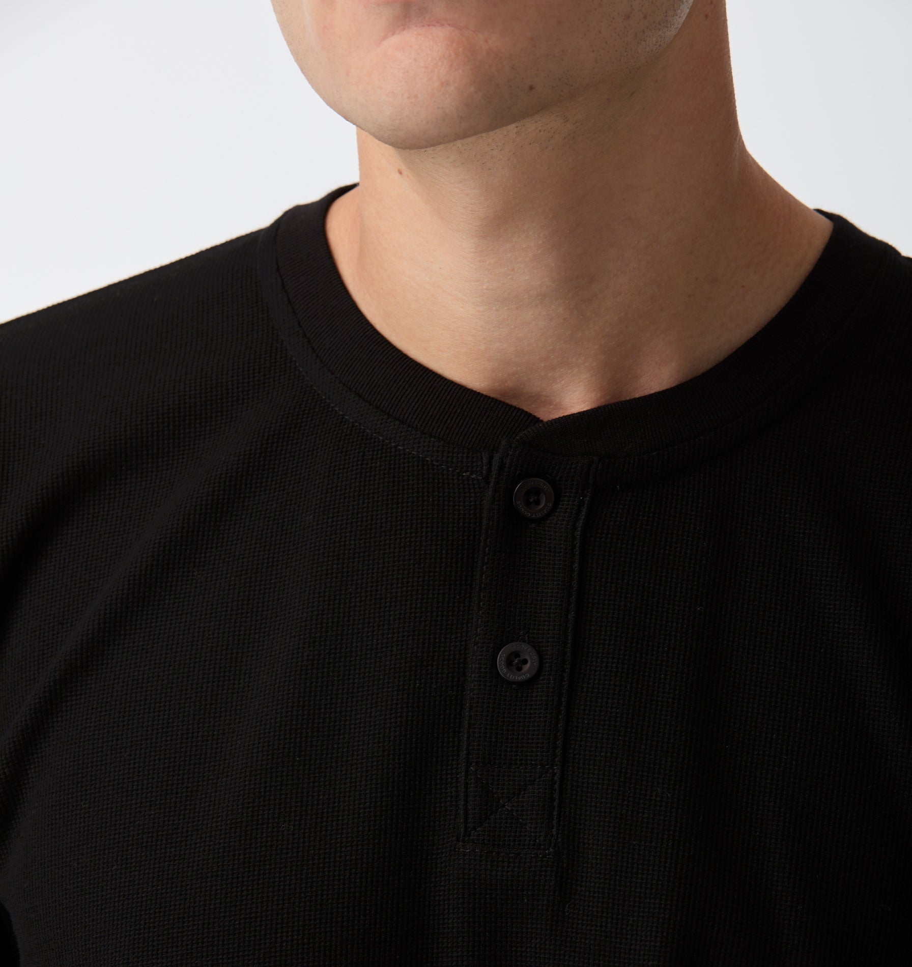 Henley L/S Tee - Black