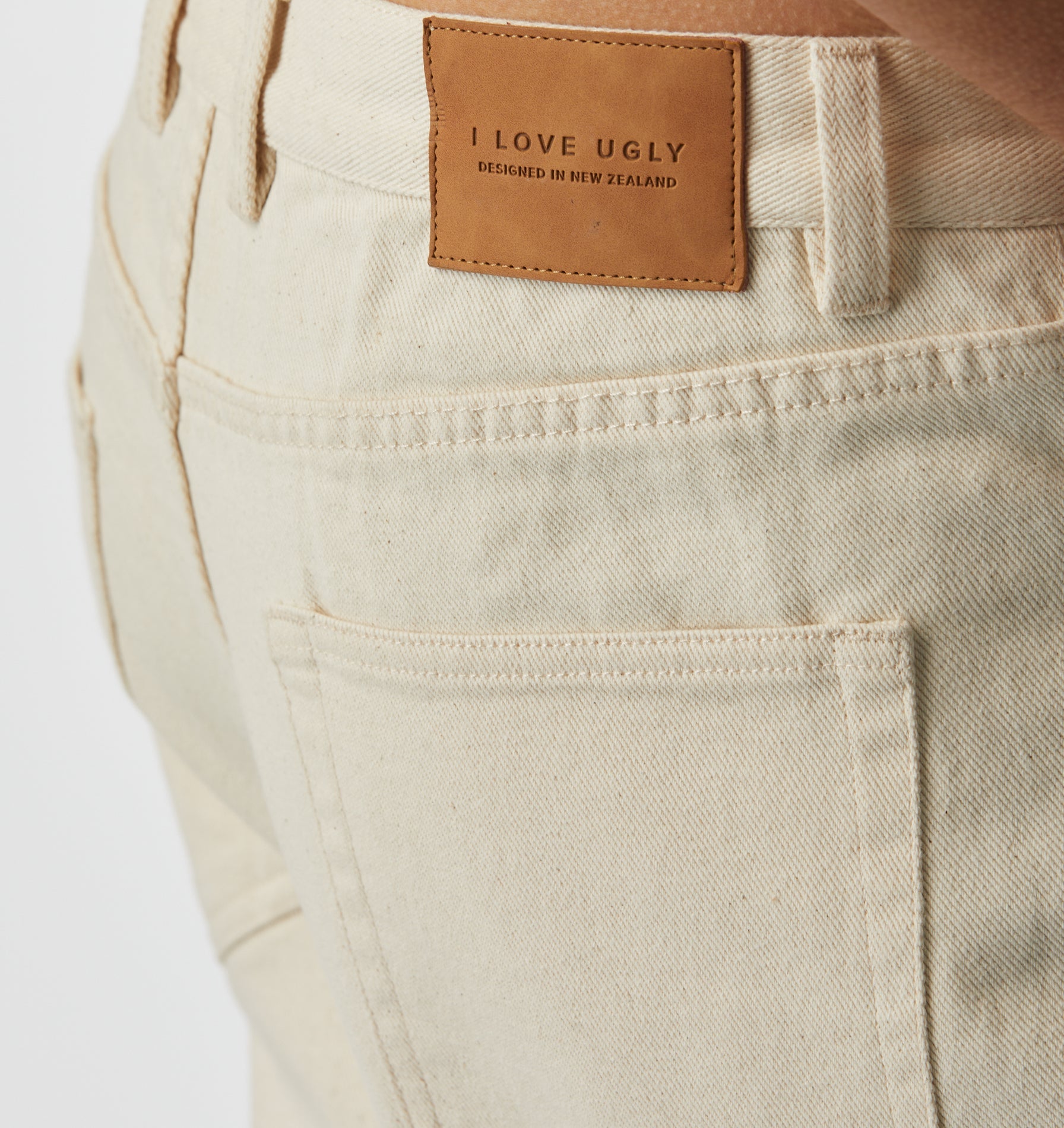 Cropped 90s Denim - Bone