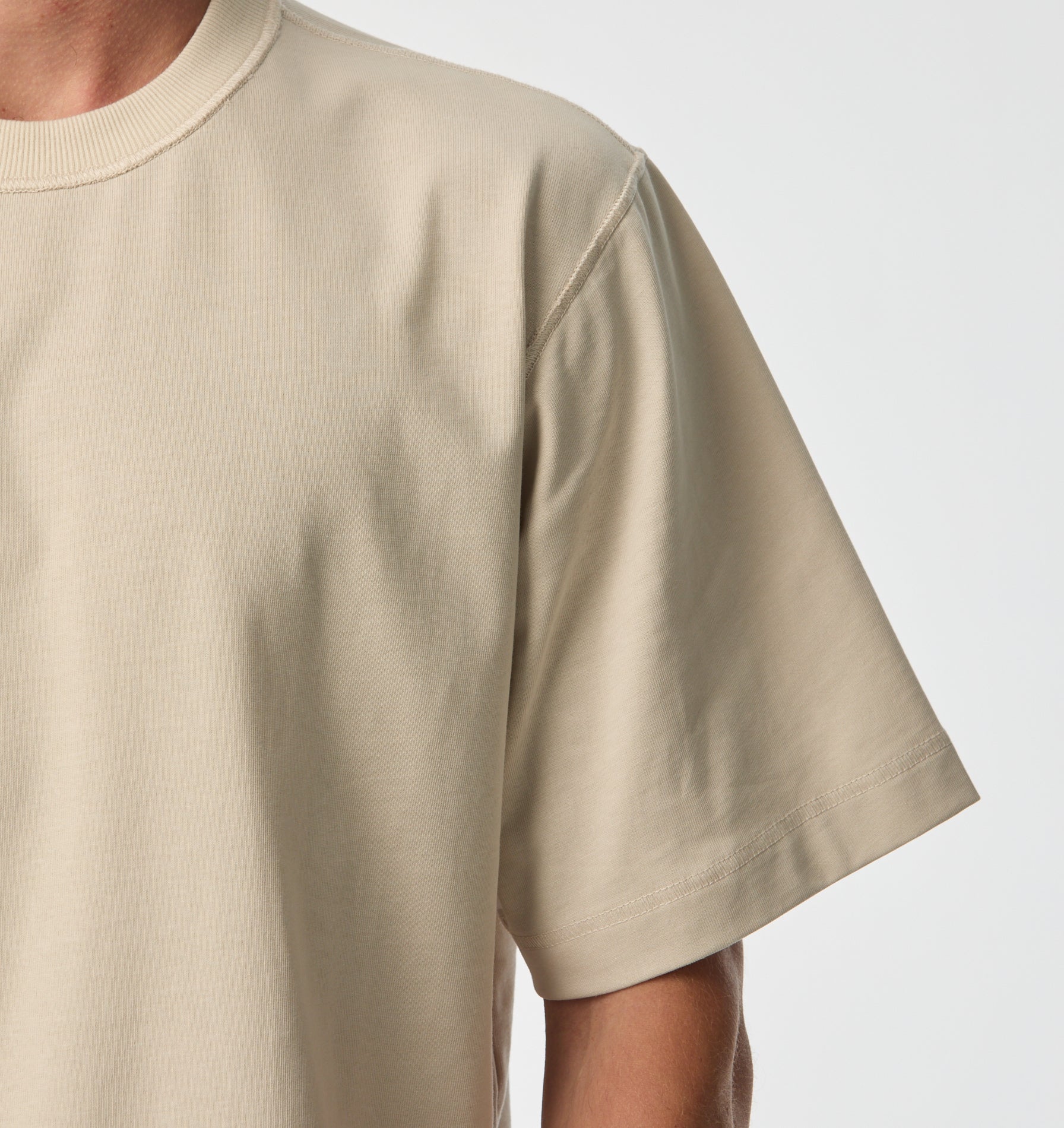 Crop Box Tee - Sandstone