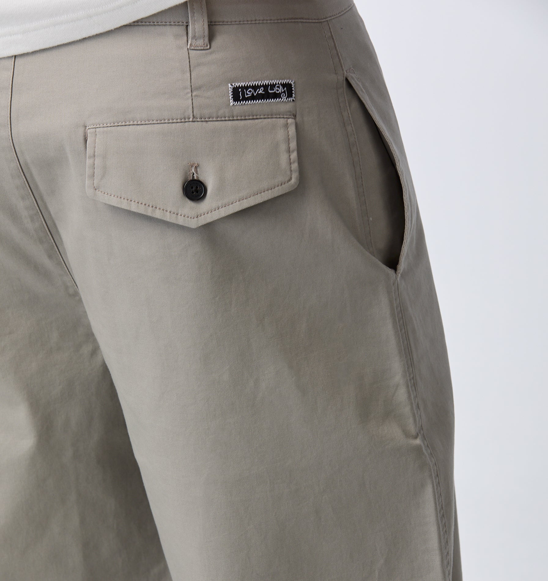 Barrel Leg Pant - Light Grey
