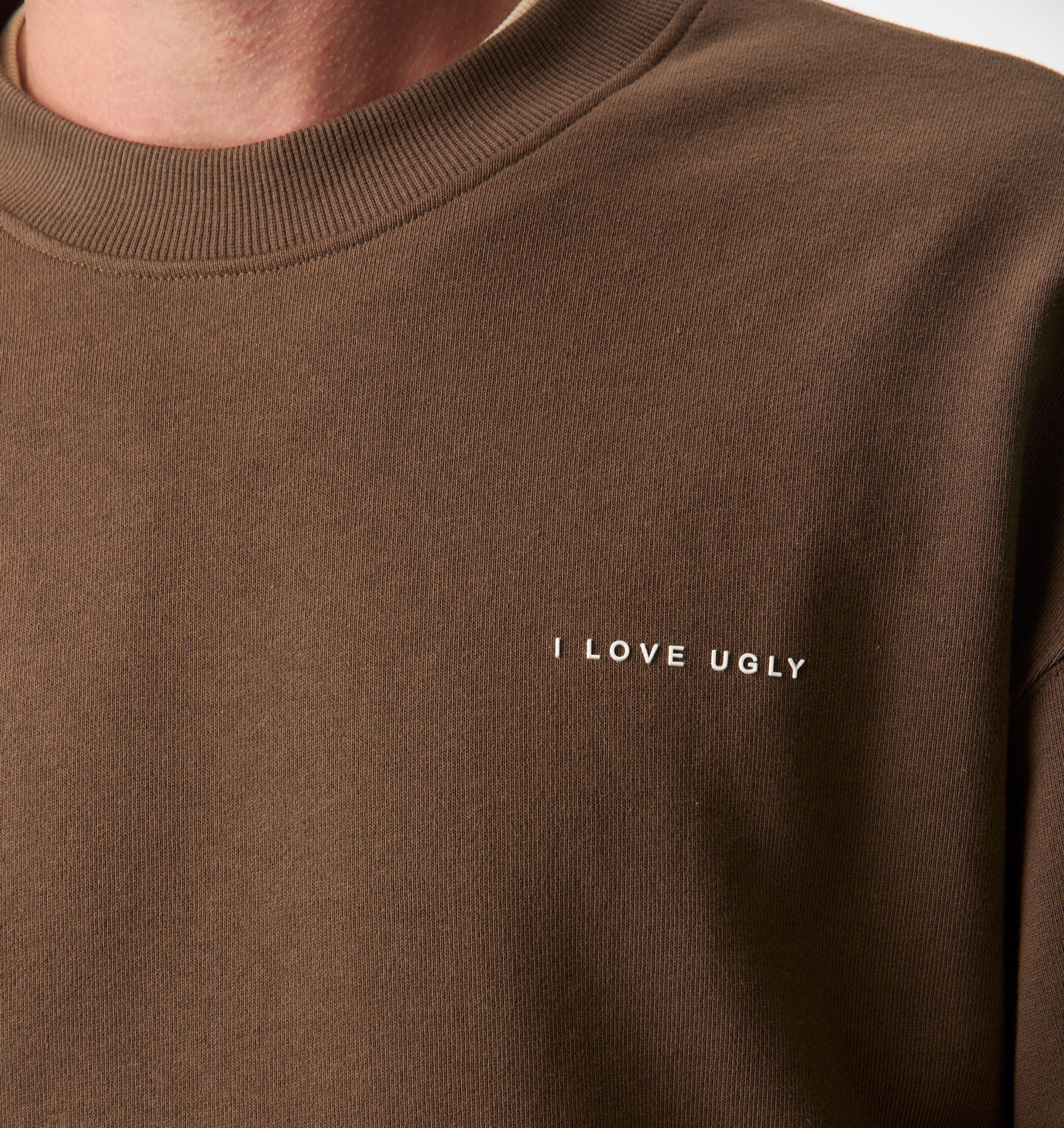 Oversized Crew - Fossil Brown