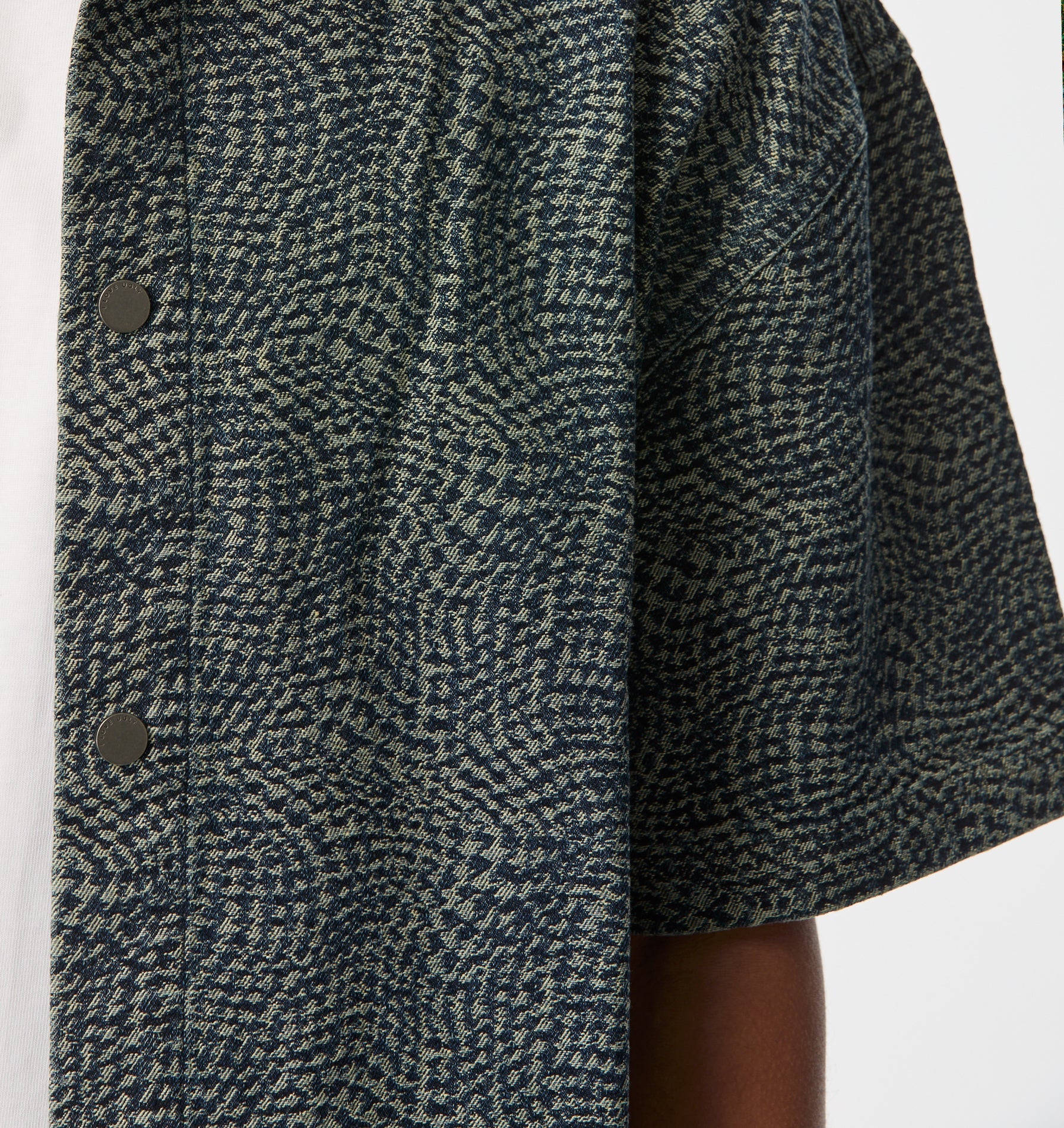 Textured Kai Denim SS Shirt - Aged Indigo