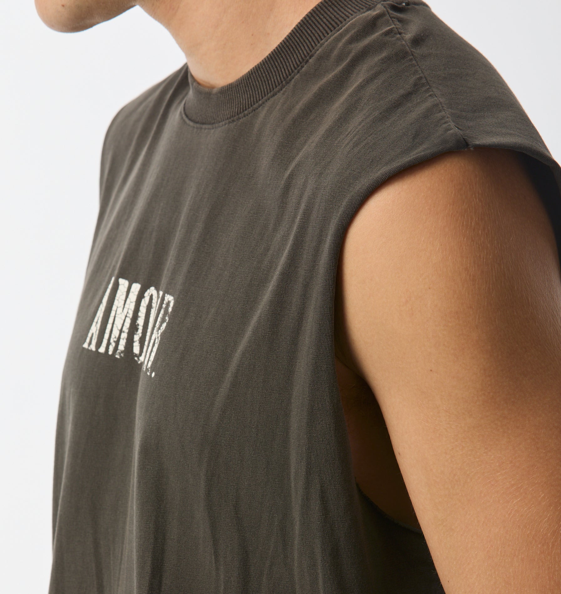 Amour Crop Tank - Washed Black