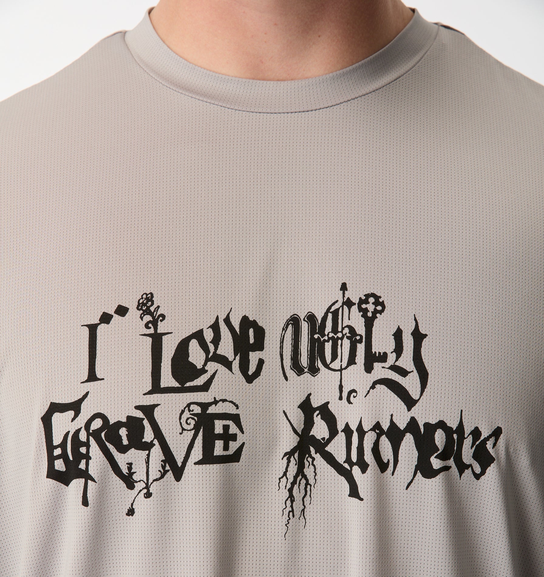 GR X ILU Active Crop Tee - Light Grey