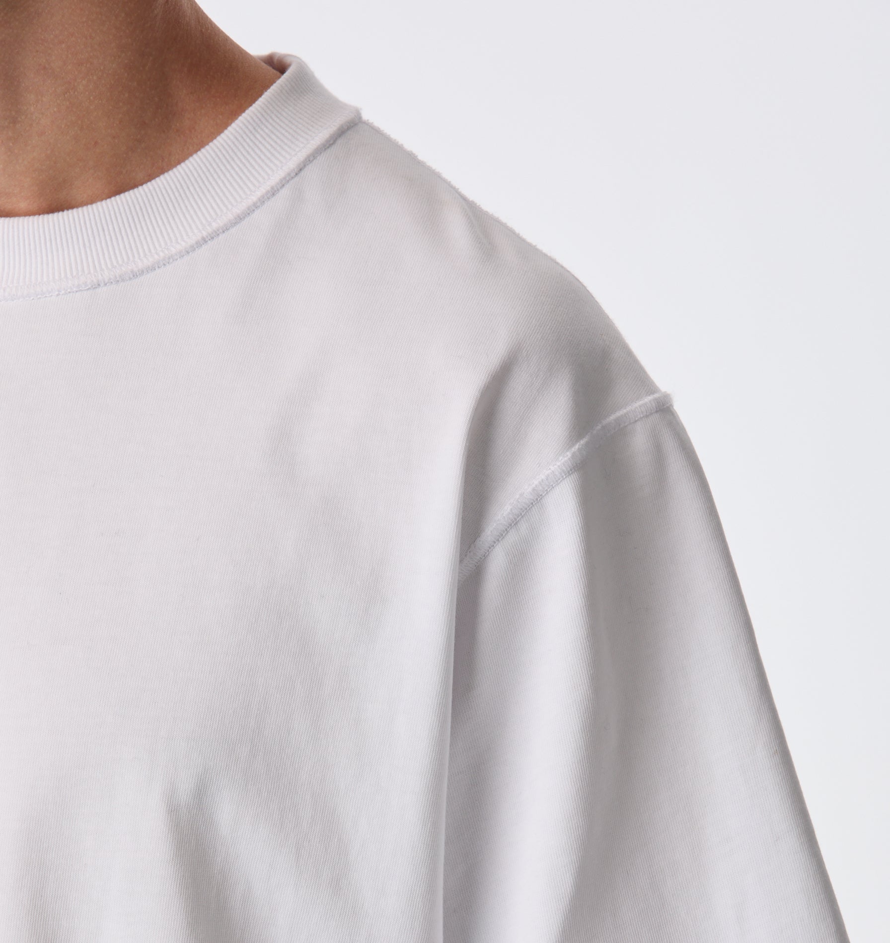 Crop Box Tee - White