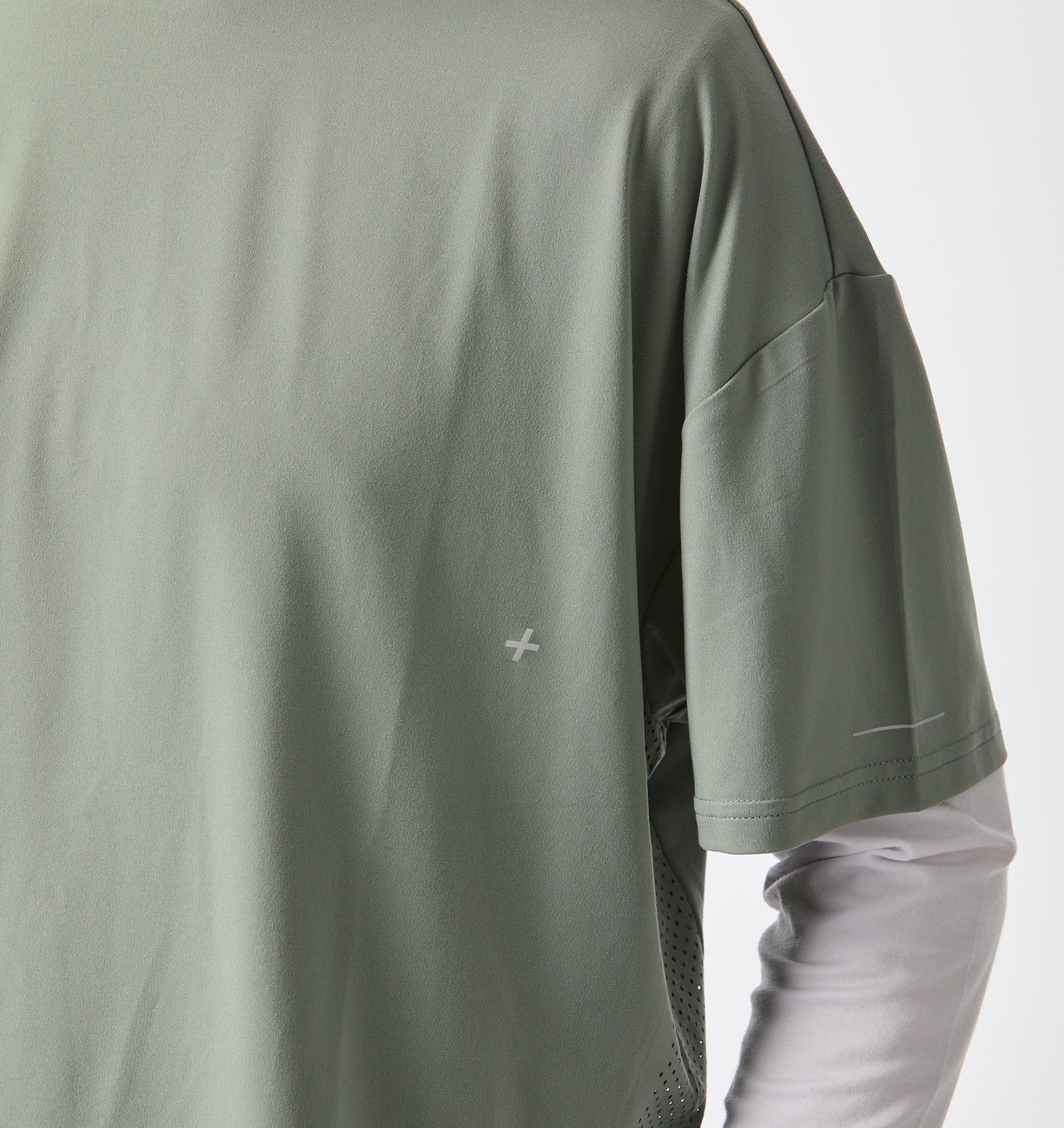 Active Box Tee - Fog Green