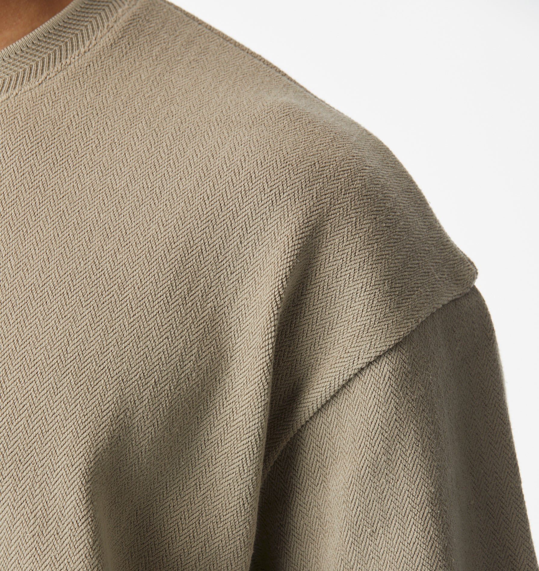 Herringbone Lewi Tee - Taupe