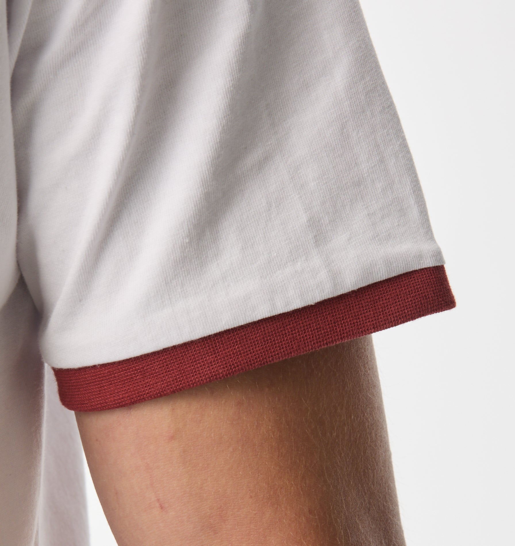 Patch Ringer Tee - White/Red