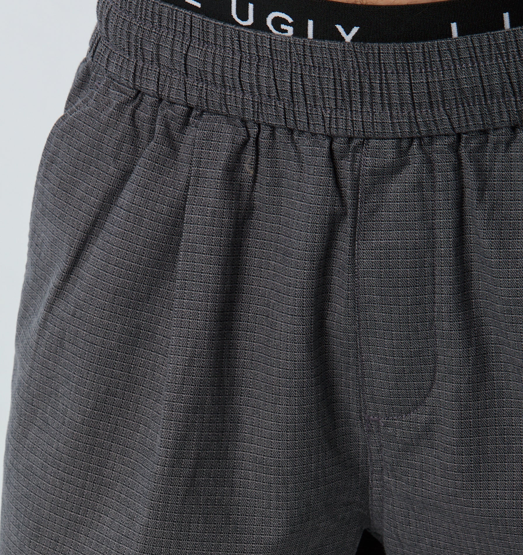 Michael Pleat Short - Grey Mini Check