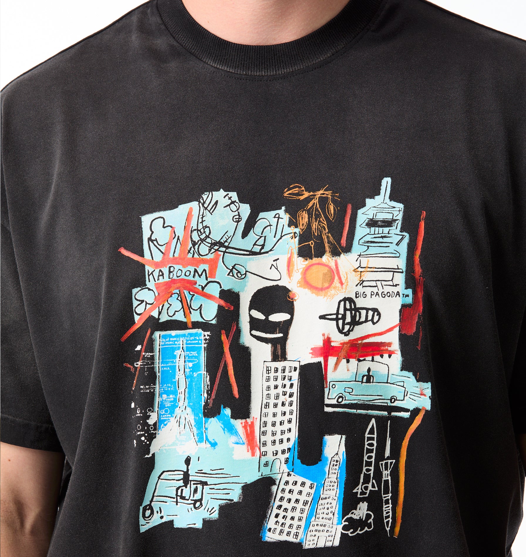 Basquiat Carbon Box Tee 2.0 - Faded Black