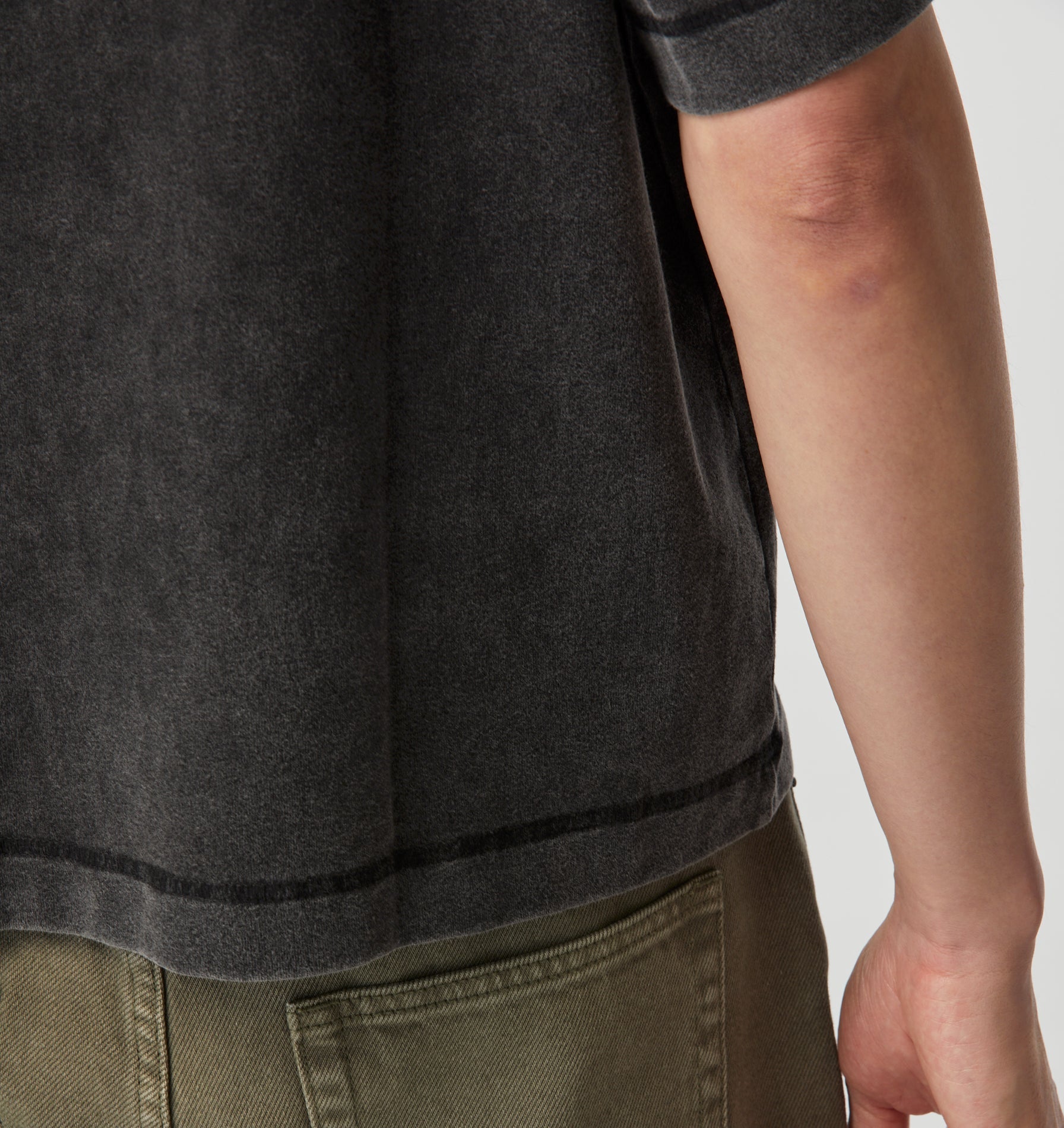 Box Crop Tee - Acid Black