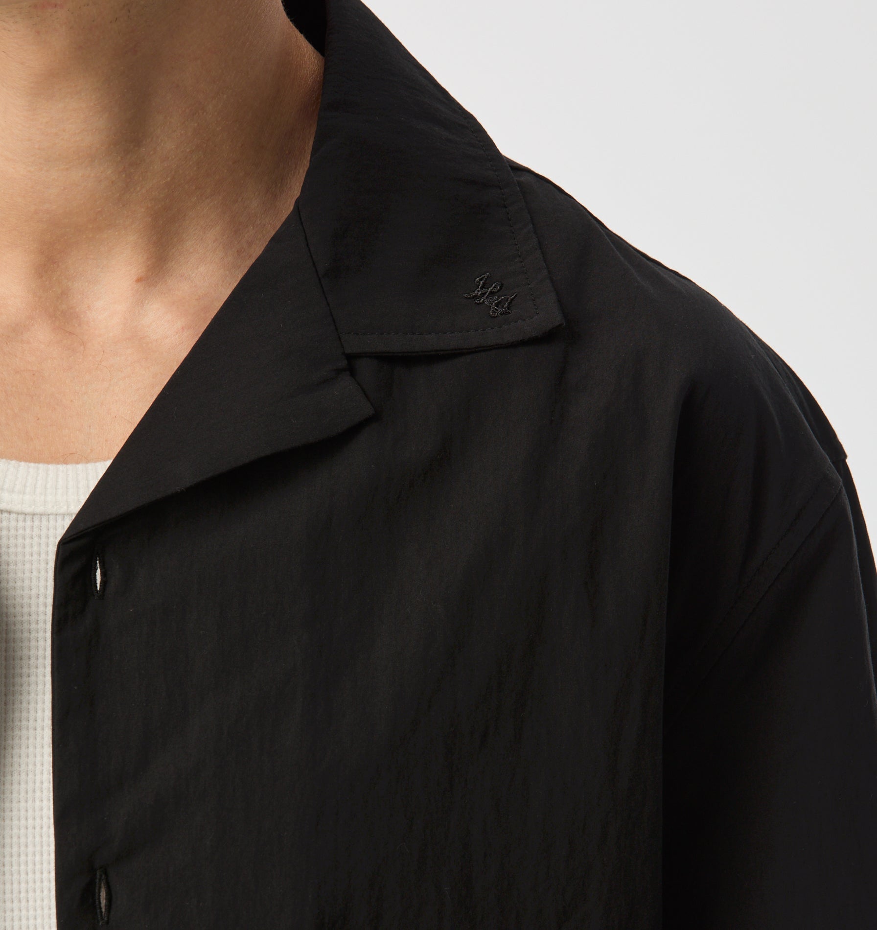 Box Cuban Collar Shirt - Vintage Black