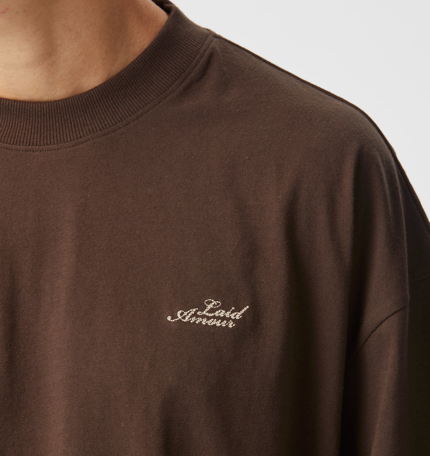 Chainstitch Box Tee 2.0 - Espresso/Taupe