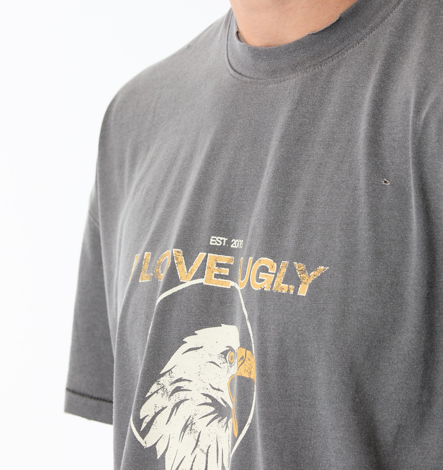 Eagle Active Crop Tee - Washed Black