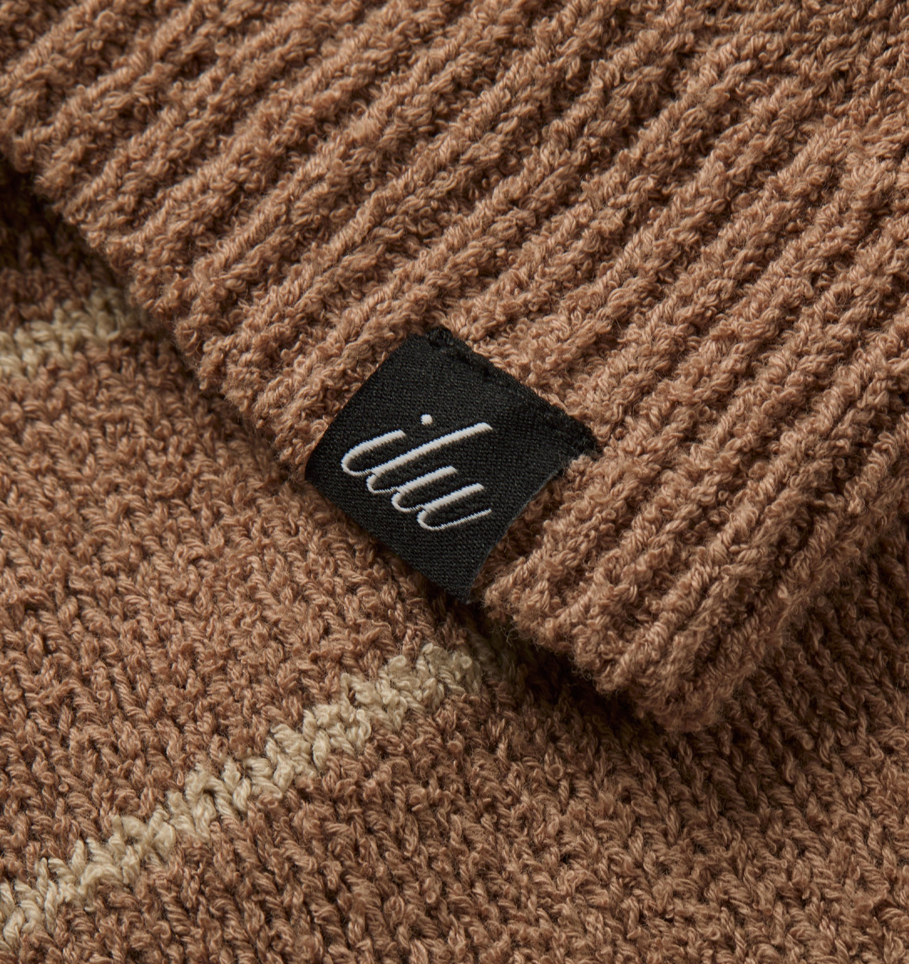 Clive Knit SS Polo - Mushroom Stripe