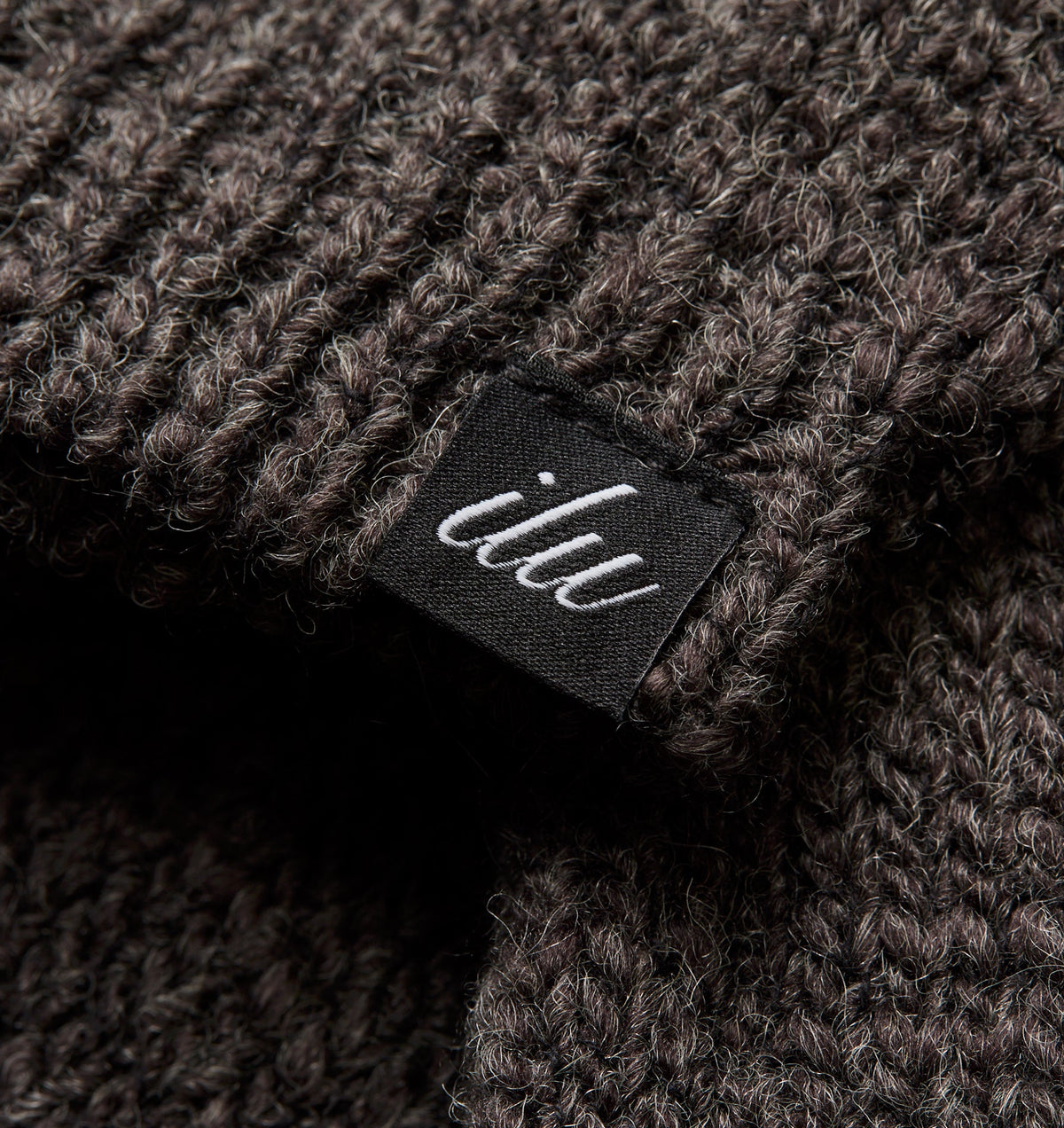 Box Knit Polo - Charcoal