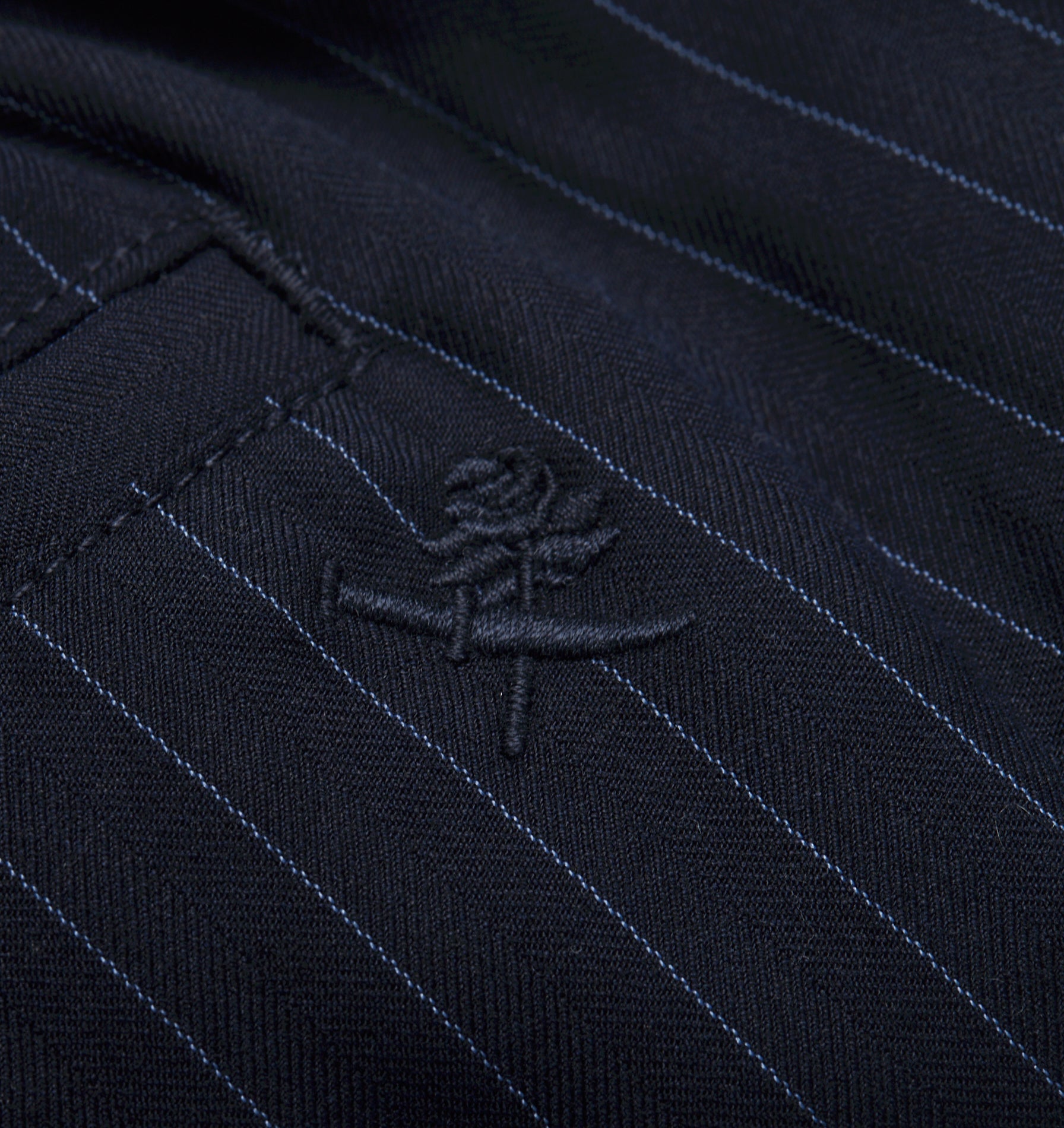 Alby Pleated Short - Blue Pinstripe