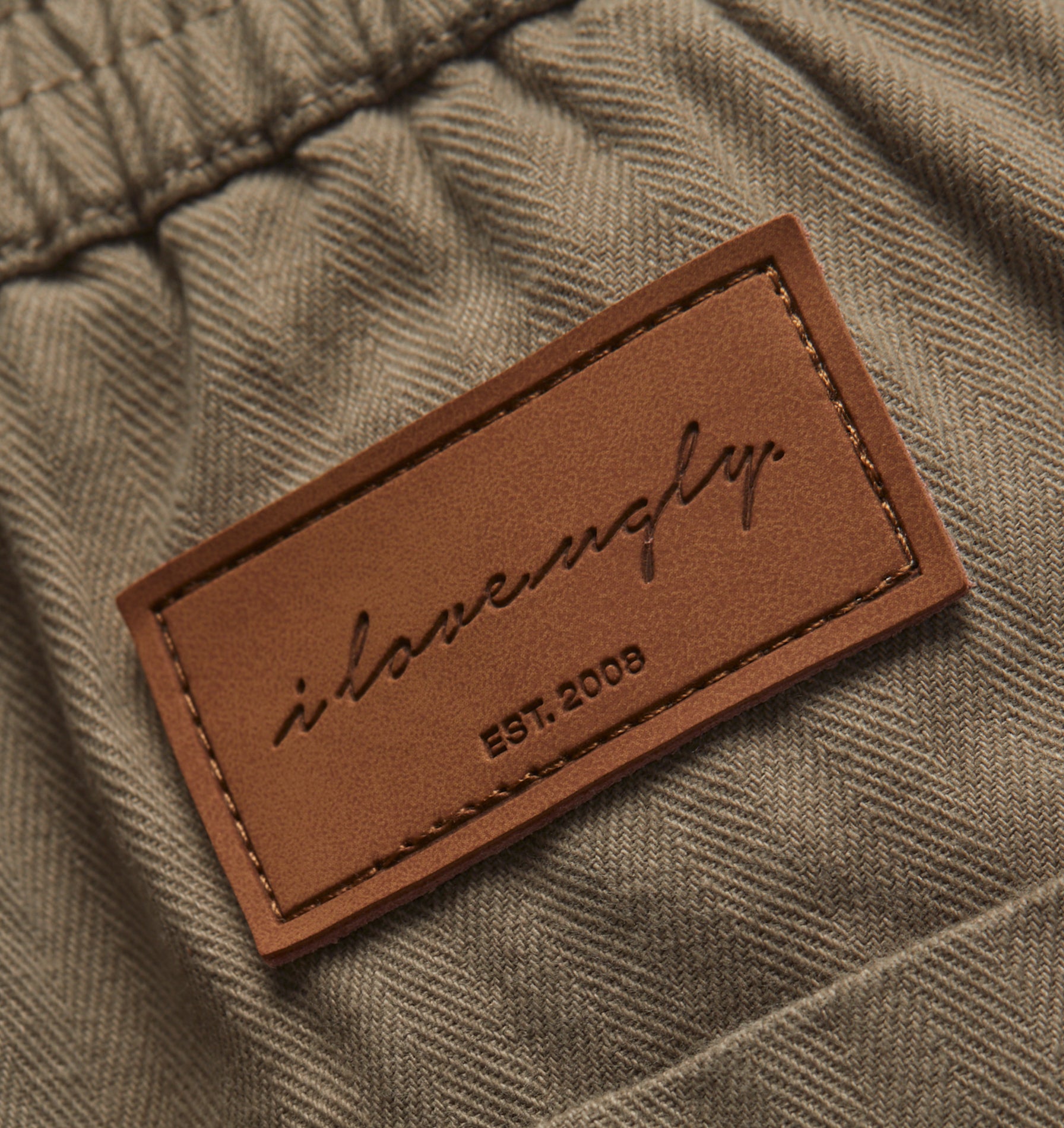 Herringbone Cooper Pant - Taupe