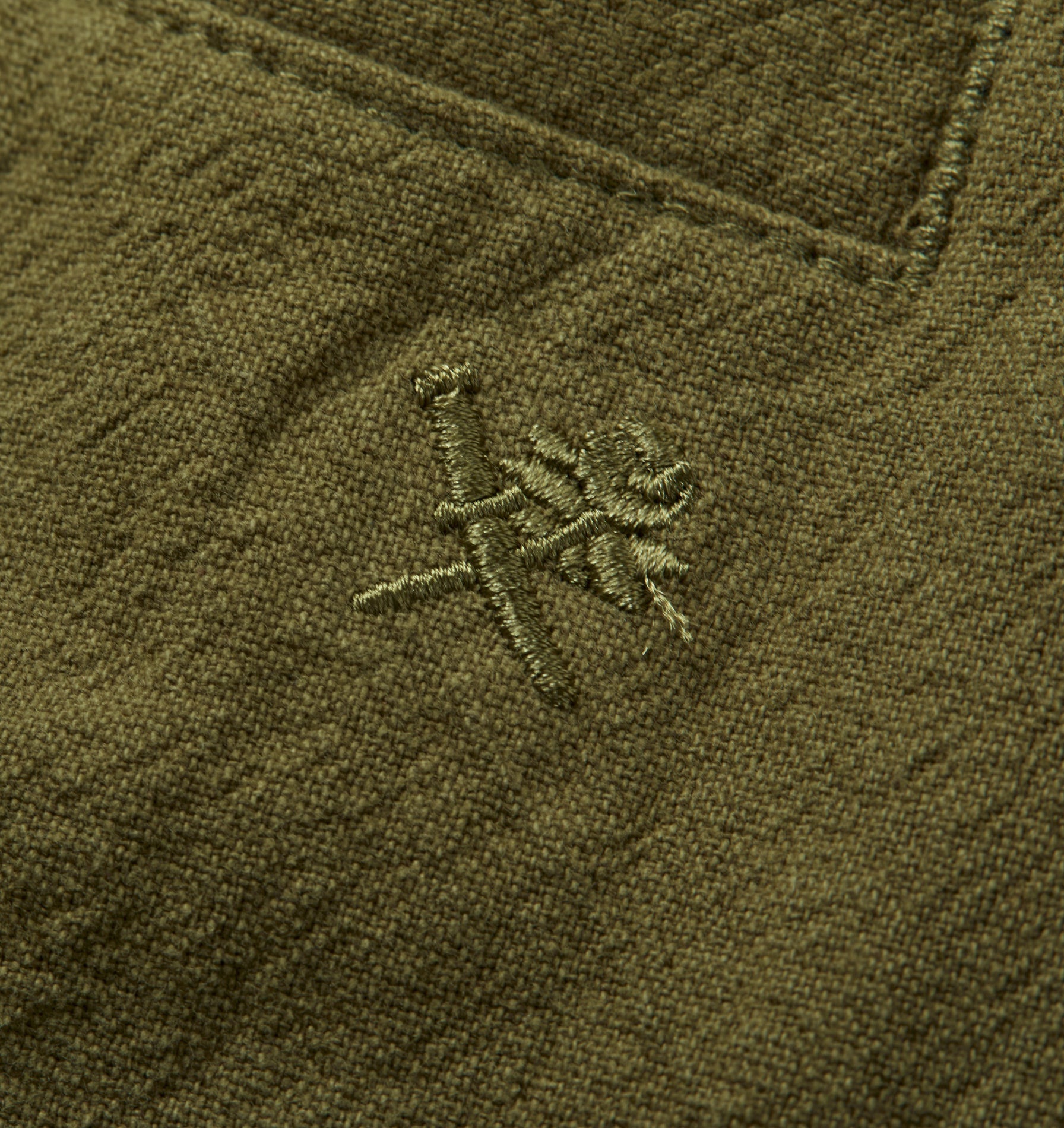 Linen Michael Pleat Short - Dusty Green