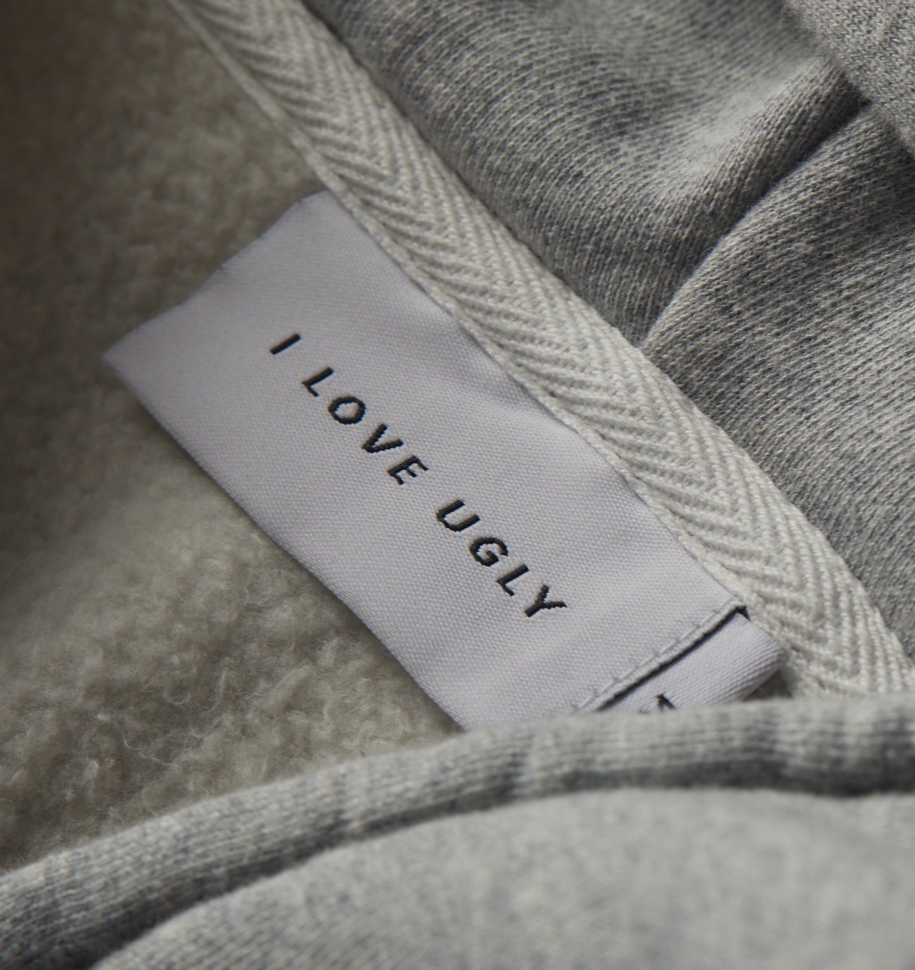 Applique Zip Up Box Hood - Vintage Grey