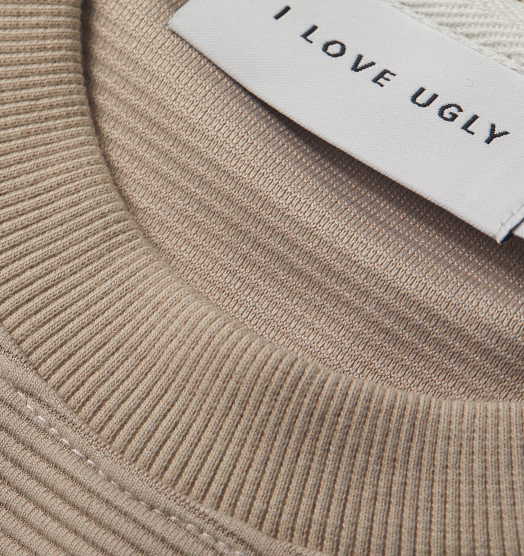 Ribbed Box Tee - Taupe