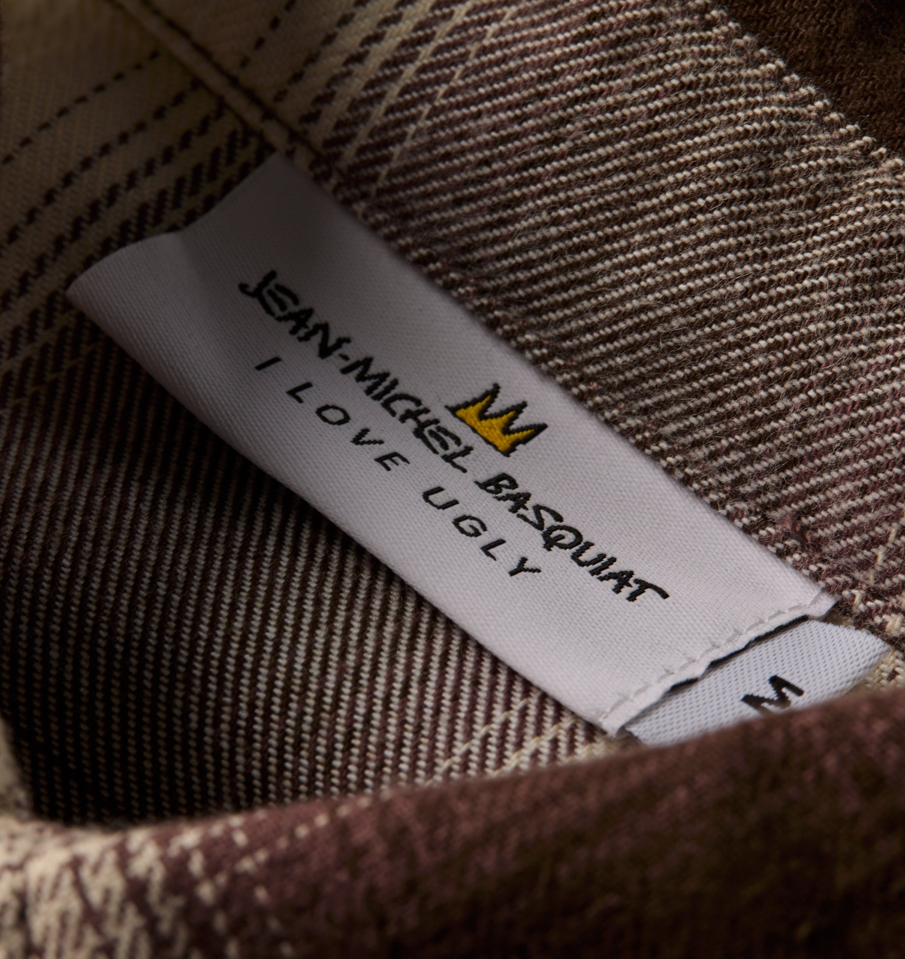 Basquiat Flannel LS Shirt - Off White/Brown Check