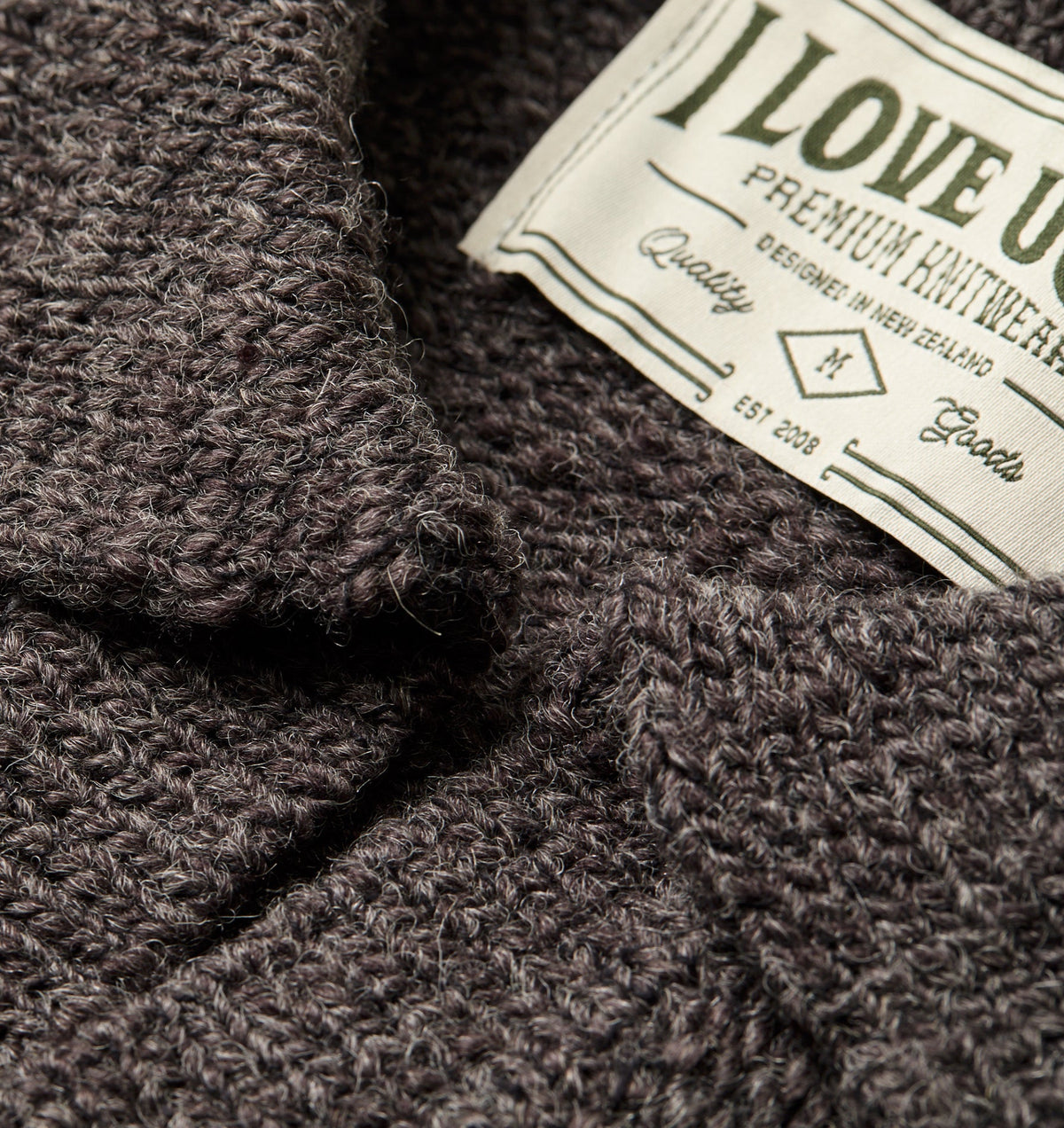 Box Knit Polo - Charcoal